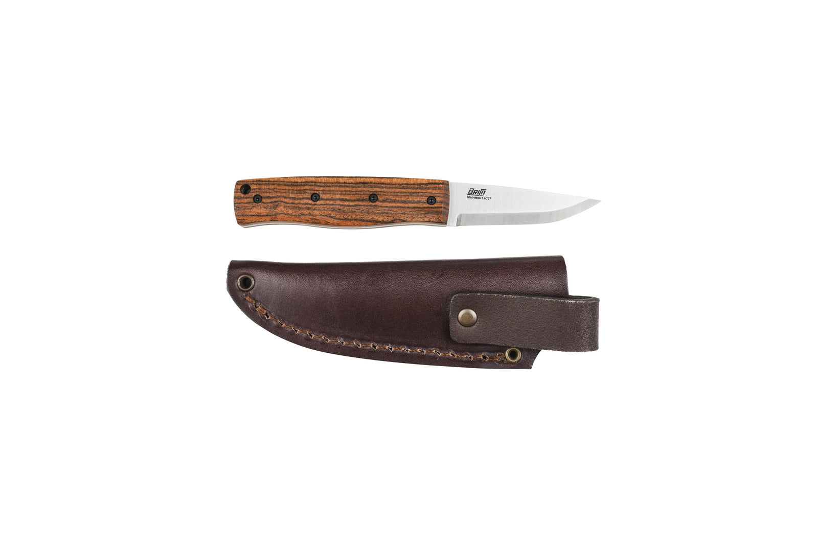 Brisa - Pk70Fx - Bocote - Scandi - Leather - 16 cm - Bushcraft knives