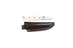 Brisa - Pk70Fx - Ivory Micarta - Scandi - Leather - 16 cm - Bushcraft knives