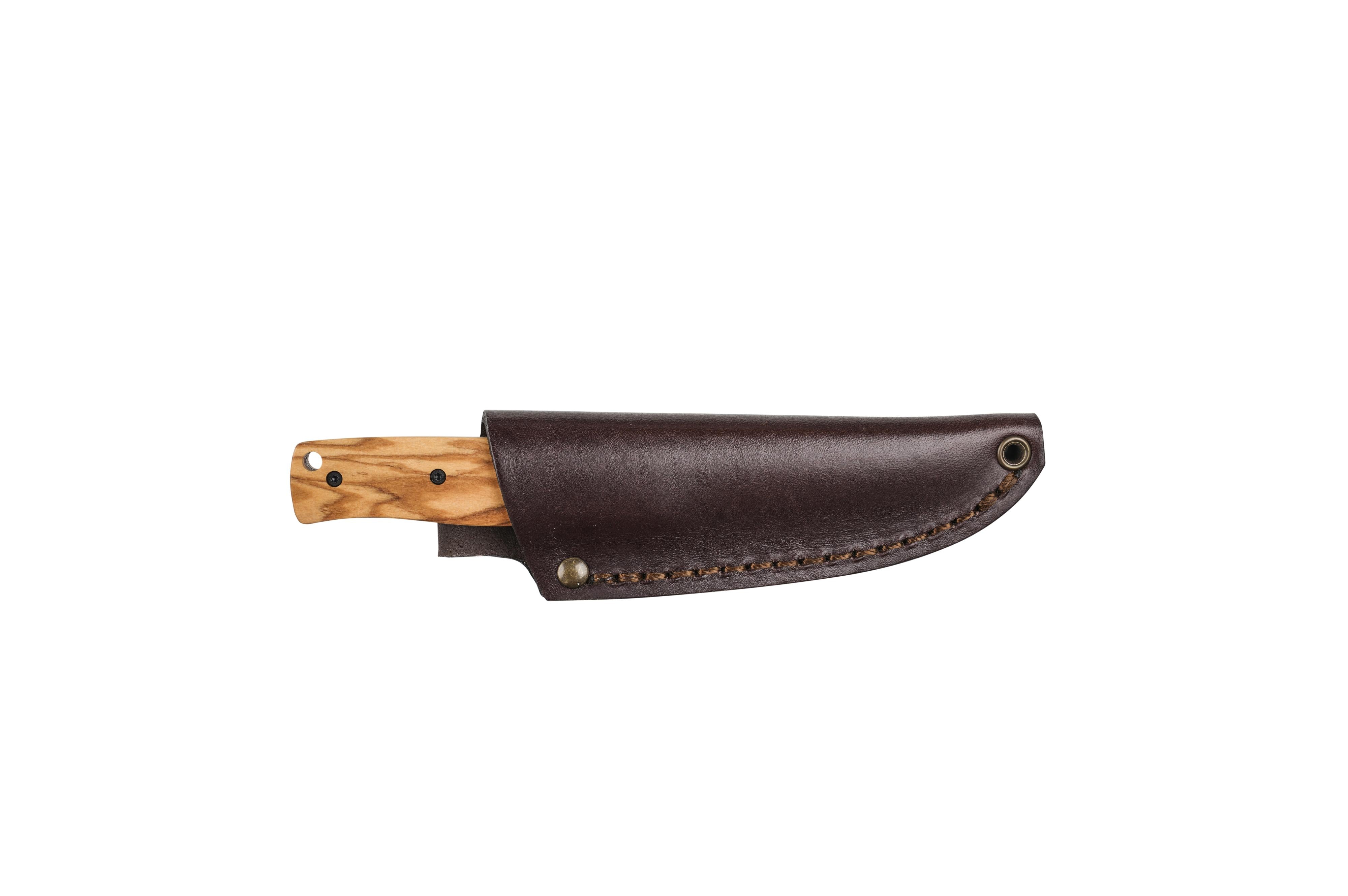 Pk70Fx - Olive - Scandi - Leather - 16 cm - Bushcraft knives