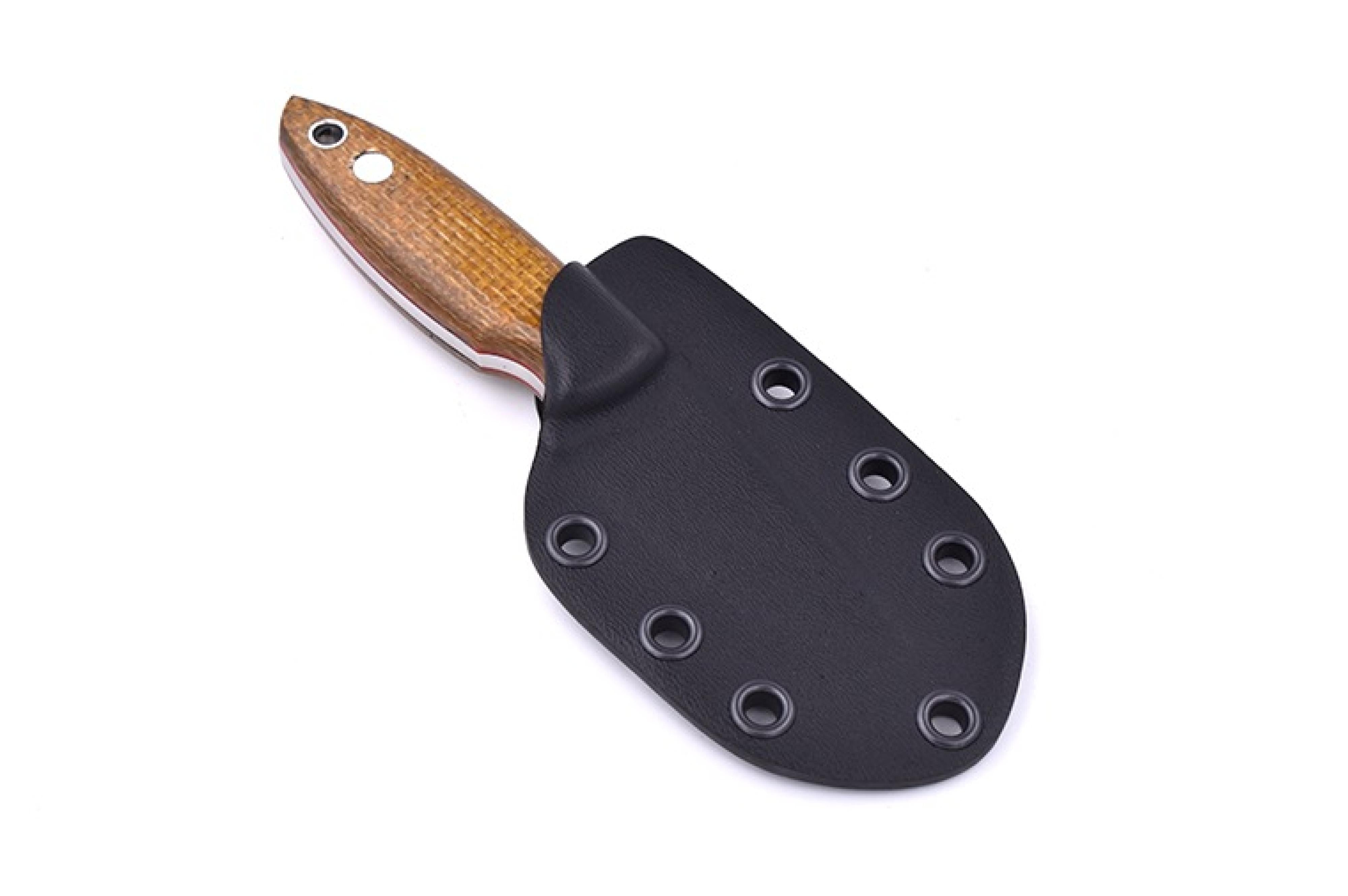 Brisa - Scara 60 - MustardMicarta - Flat - Kydex - 14 cm - Bushcraft knives