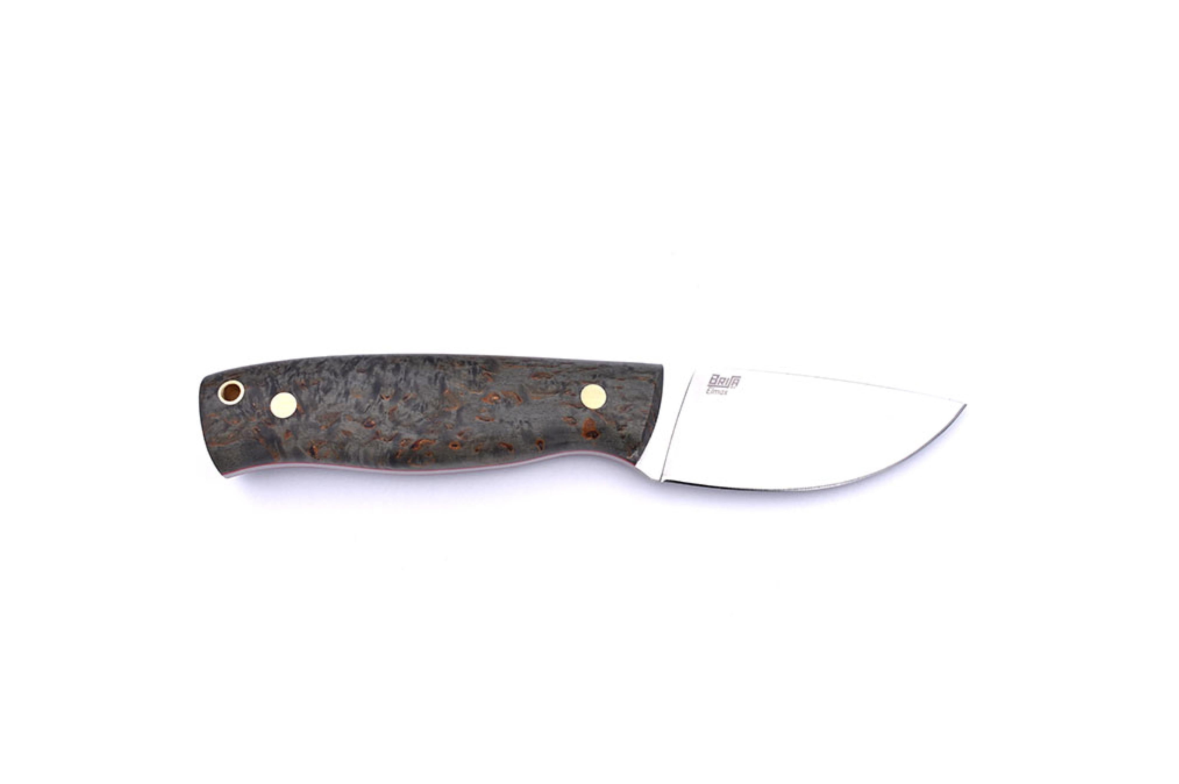 Brisa - Skinner 90 - CurlyBirch - Flat - Leather - 20 cm - Hunting knives