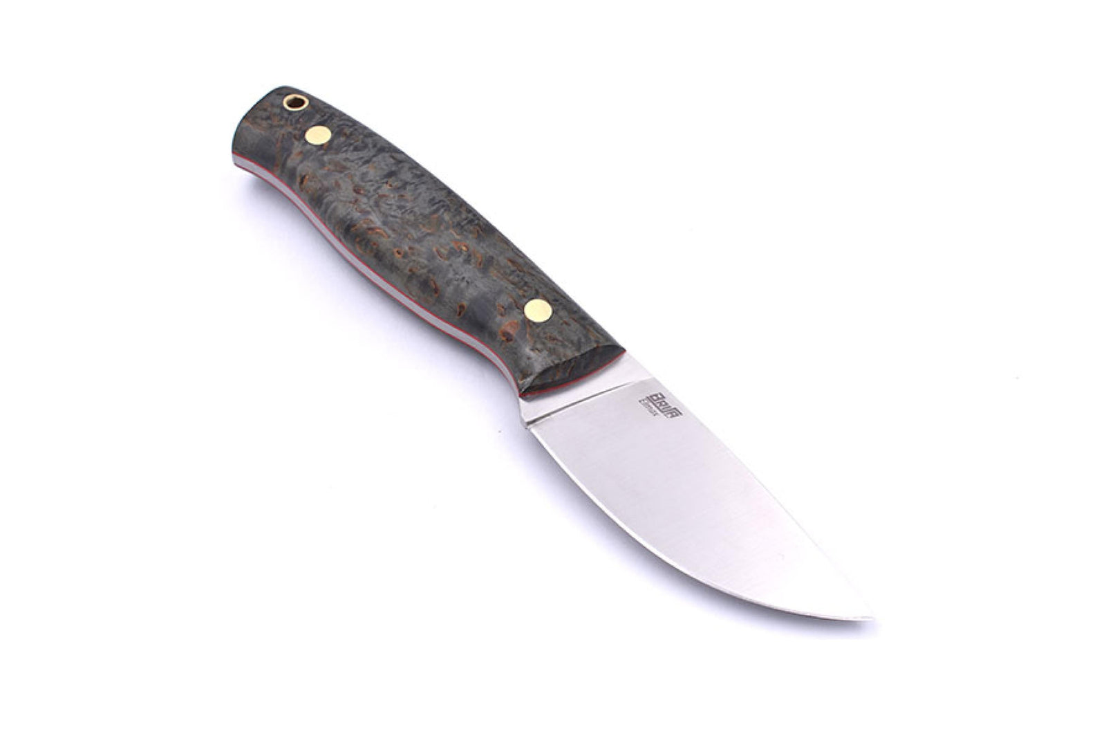 Brisa - Skinner 90 - CurlyBirch - Flat - Leather - 20 cm - Hunting knives