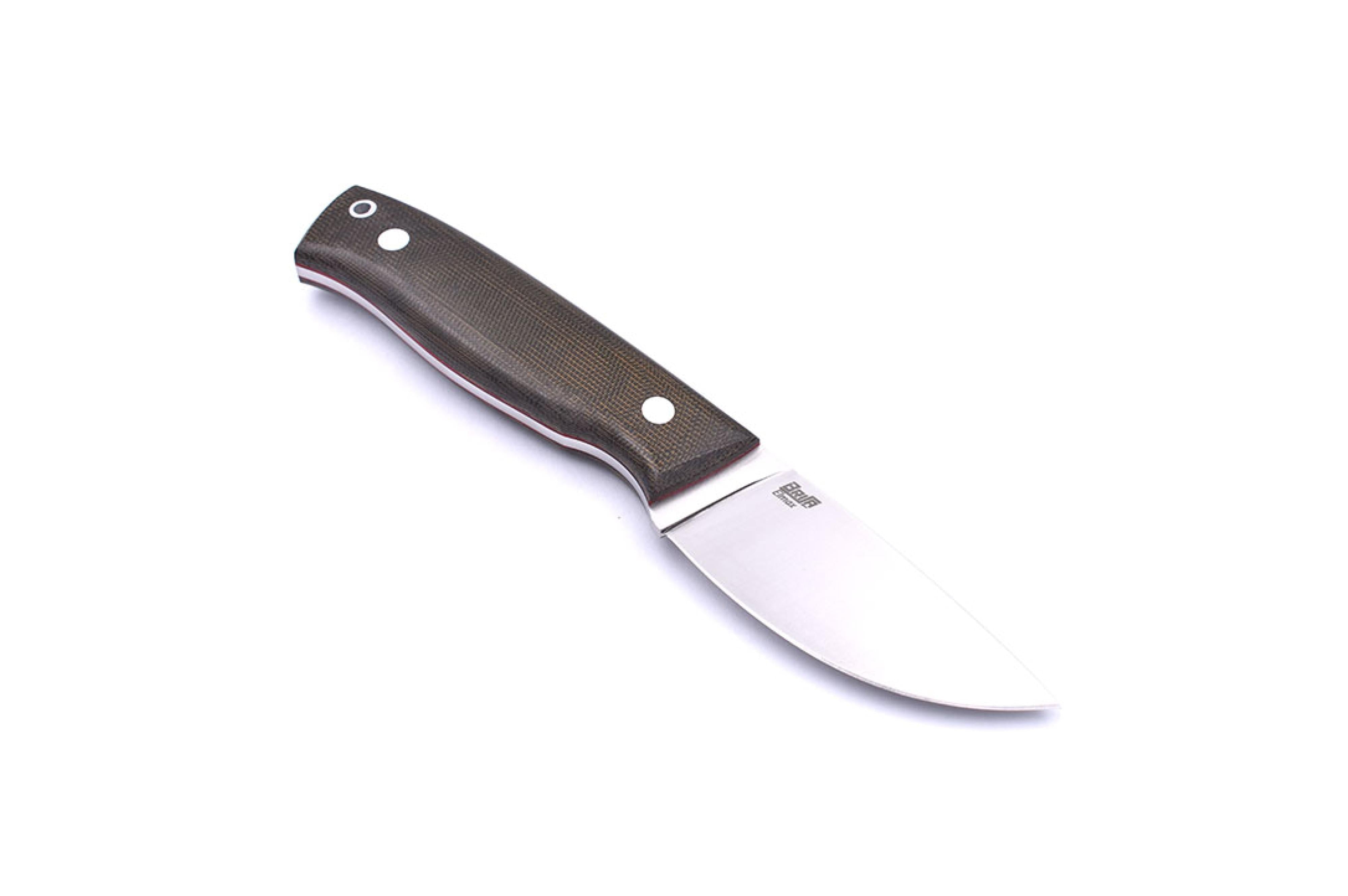 Brisa - Skinner 90 - GreenMicarta - Flat - Leather - 20 cm - Hunting knives
