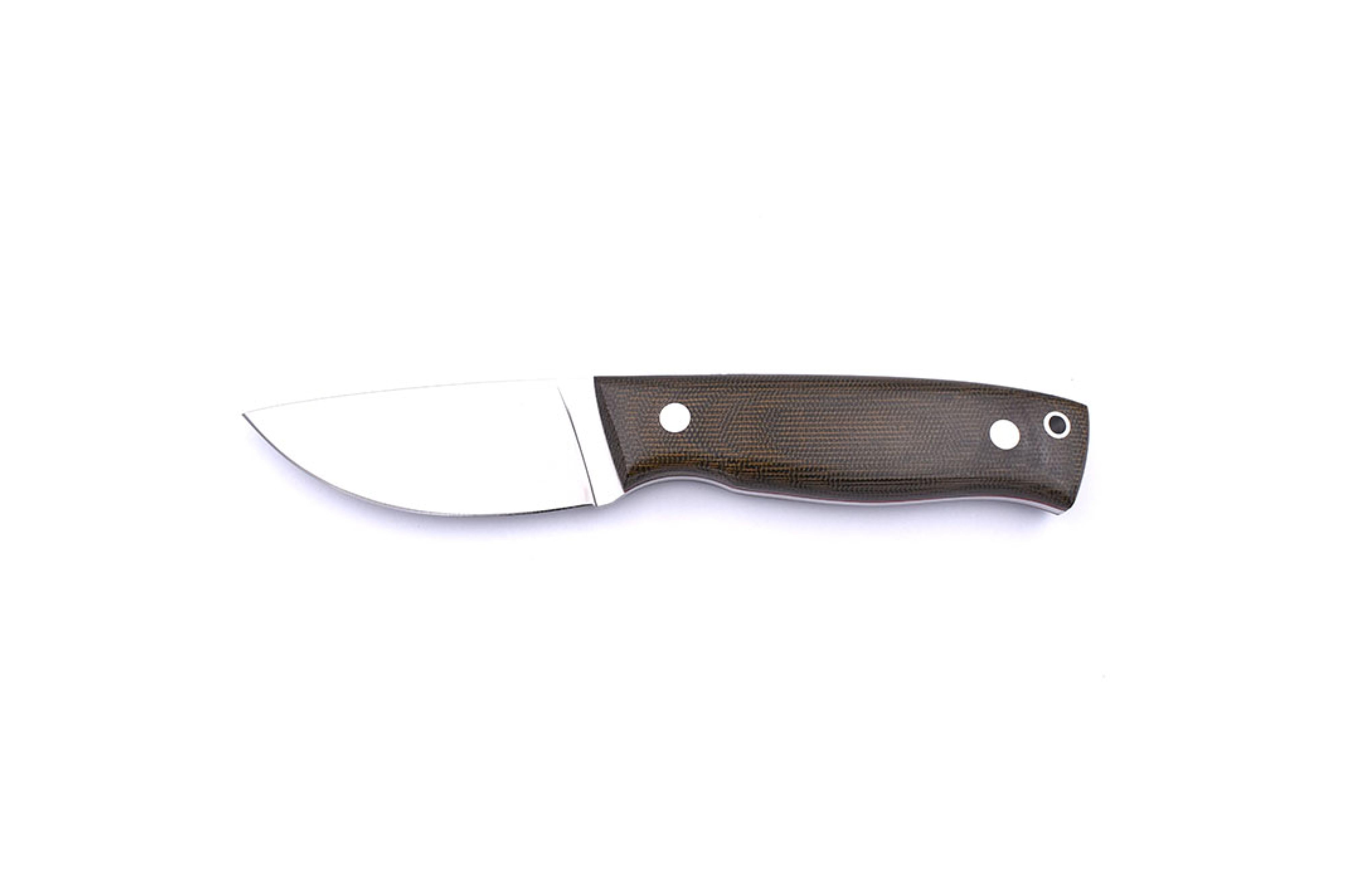 Brisa - Skinner 90 - GreenMicarta - Flat - Leather - 20 cm - Hunting knives
