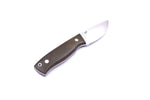 Brisa - Skinner 90 - GreenMicarta - Flat - Leather - 20 cm - Hunting knives