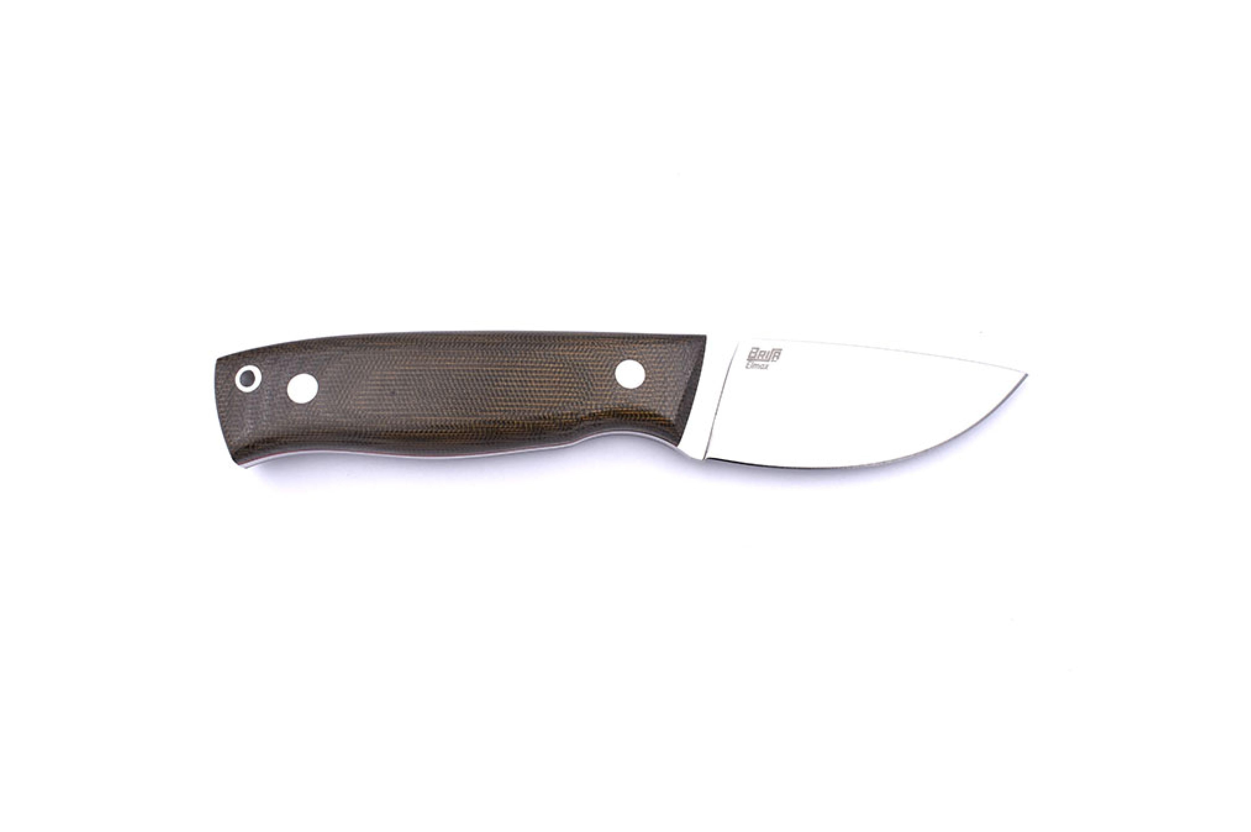 Brisa - Skinner 90 - GreenMicarta - Flat - Leather - 20 cm - Hunting knives