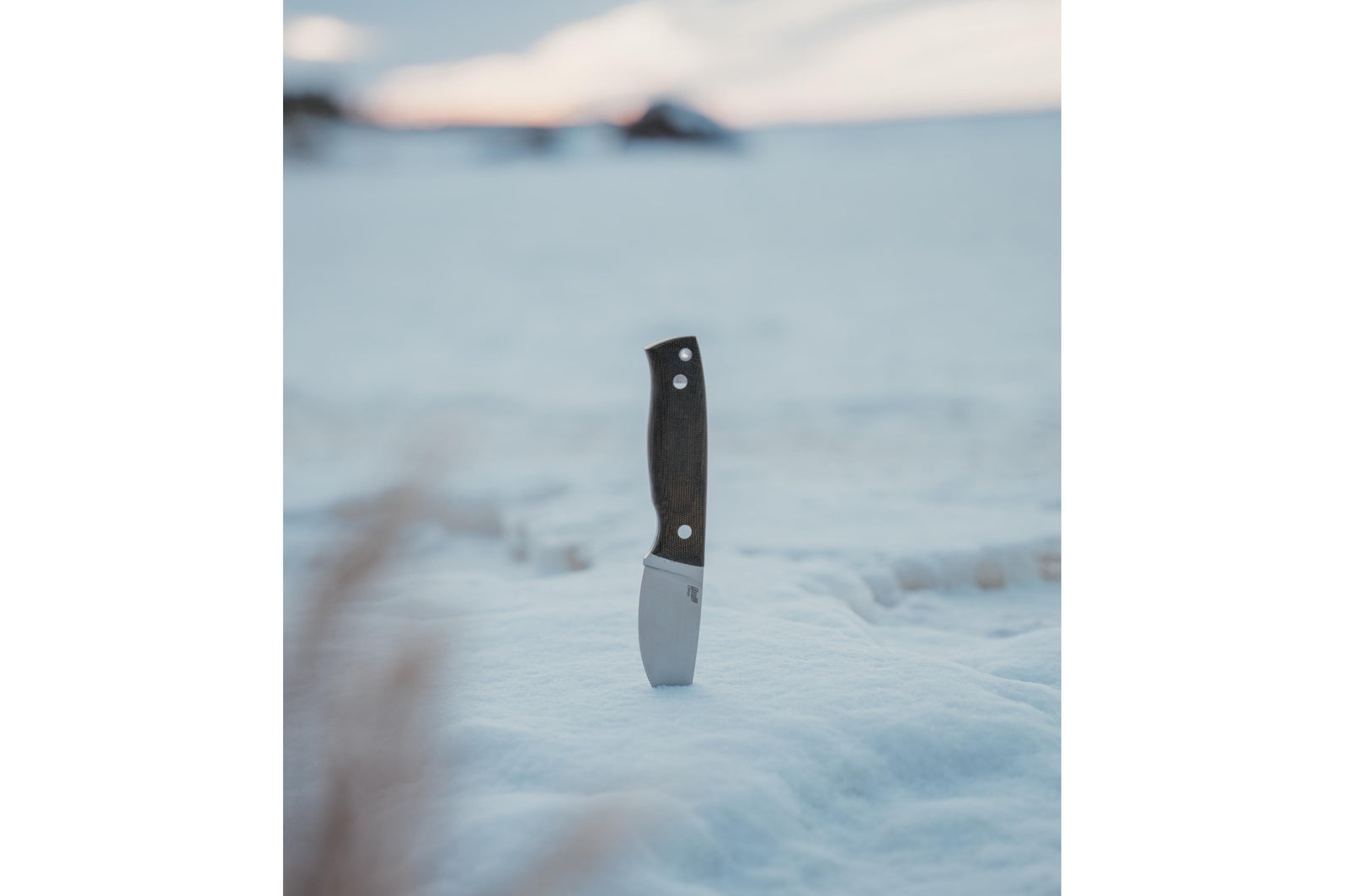 Brisa - Skinner 90 - GreenMicarta - Flat - Leather - 20 cm - Hunting knives