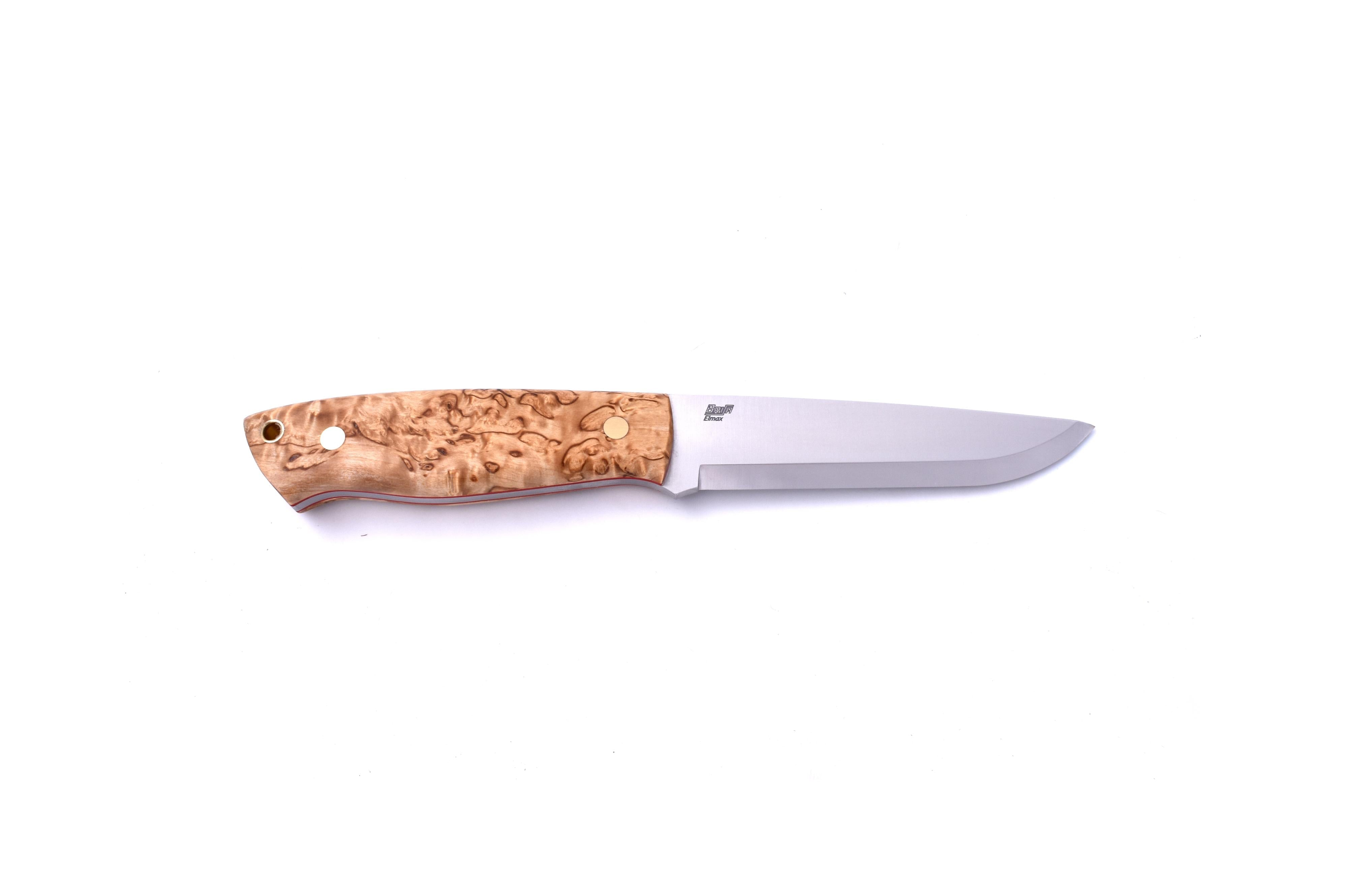 Trapper 115 - CurlyBirch - Scandi - Firesteel - Elmax - 22 cm - Bushcraft knives
