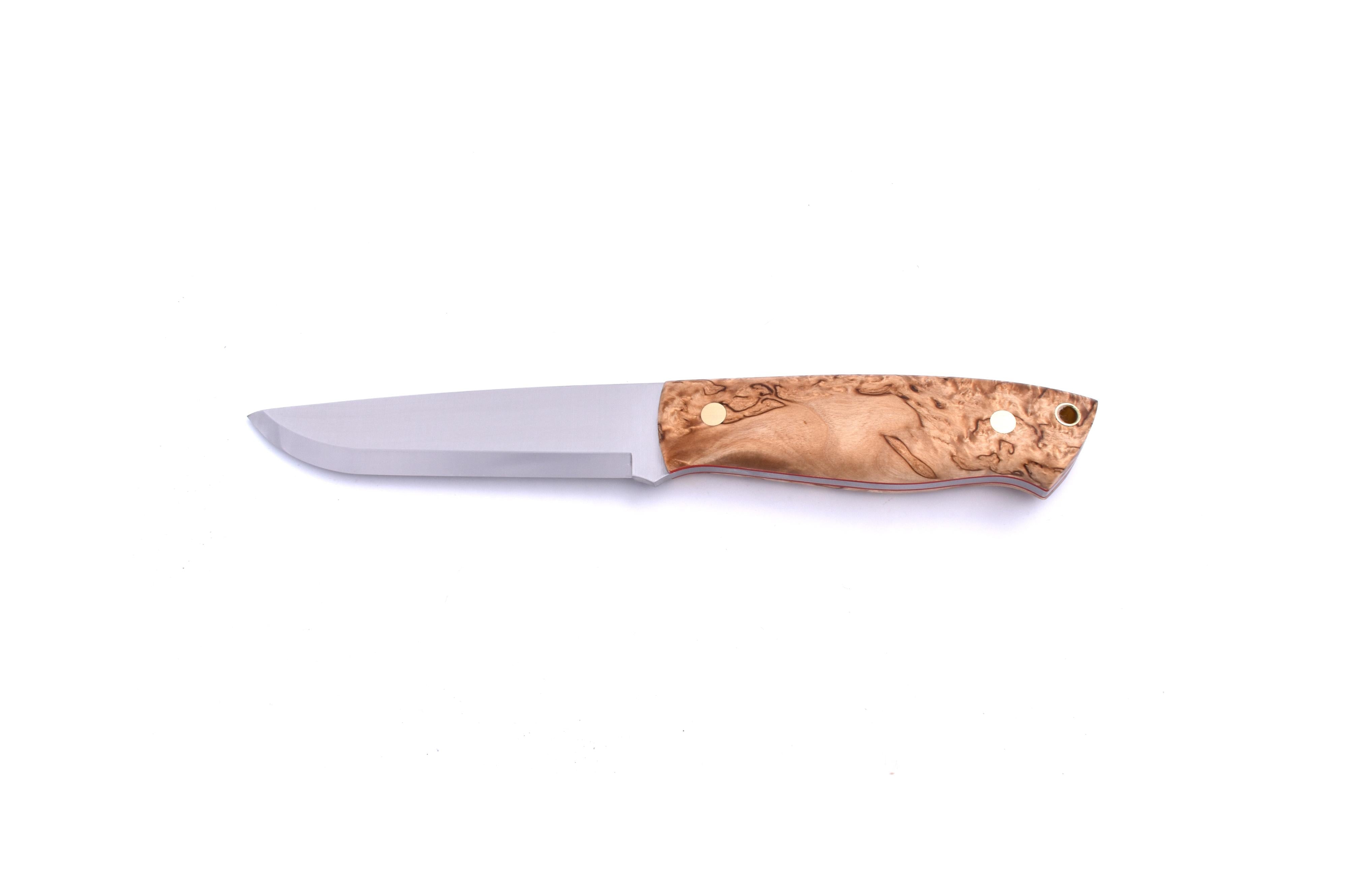 Trapper 115 - CurlyBirch - Scandi - Firesteel - Elmax - 22 cm - Bushcraft knives