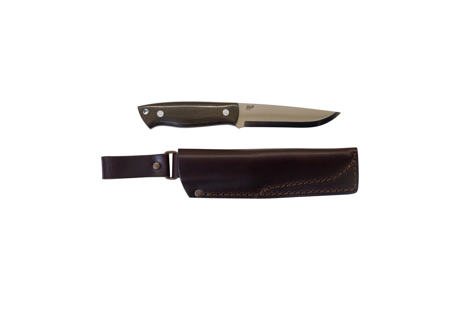 Brisa - Trapper 115 - GreenMicarta - Scandi - Bushcraft - 22 cm - Bushcraft knives