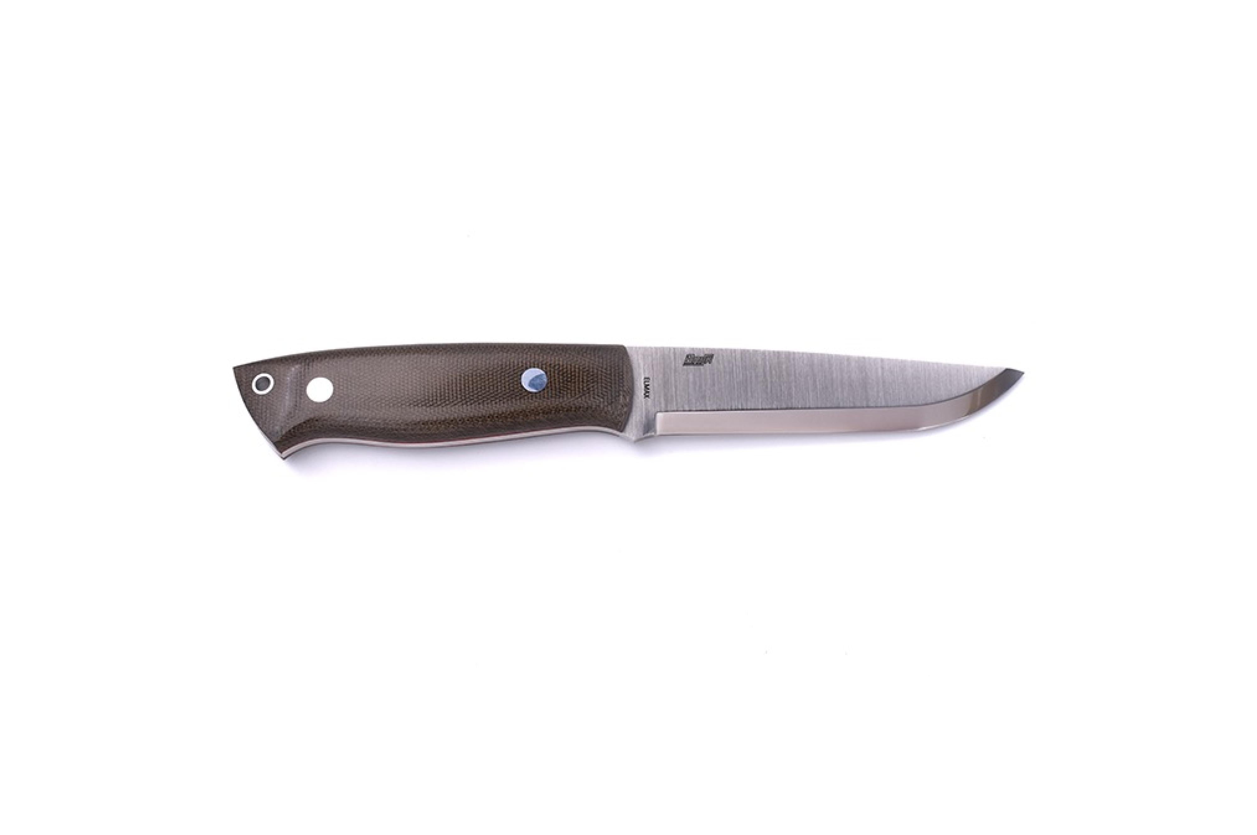Brisa - Trapper 115 - GreenMicarta - Scandi - Firesteel - 22 cm - Bushcraft knives