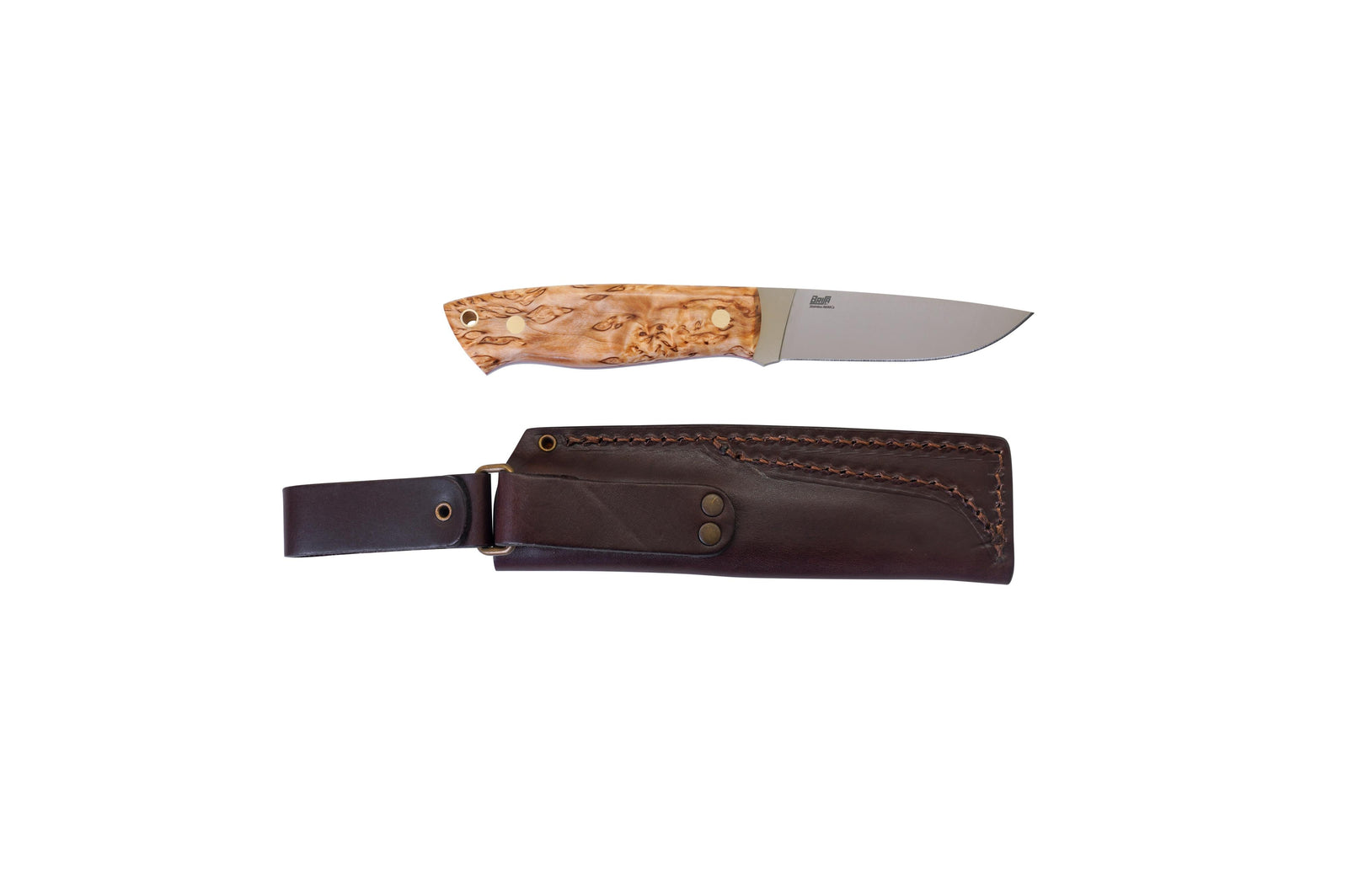 Brisa - Trapper 95 - CurlyBirch - Flat - Bushcraft - 21 cm - Bushcraft knives