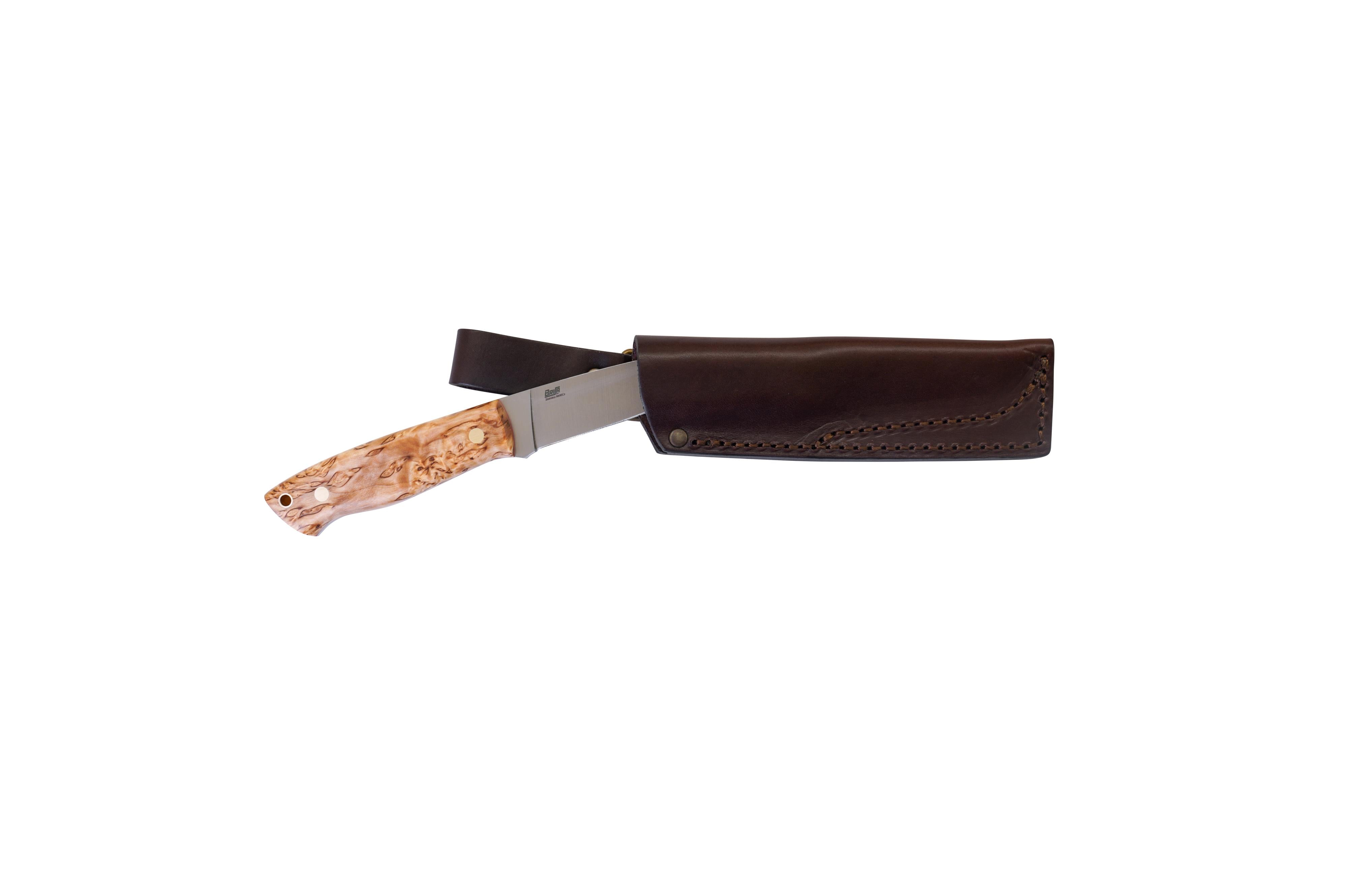 Brisa - Trapper 95 - CurlyBirch - Flat - Bushcraft - 21 cm - Bushcraft knives