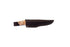 Brisa - Trapper 95 - CurlyBirch - Flat - Leather - 21 cm - Bushcraft knives
