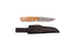 Brisa - Trapper 95 - CurlyBirch - Flat - Leather - 21 cm - Bushcraft knives