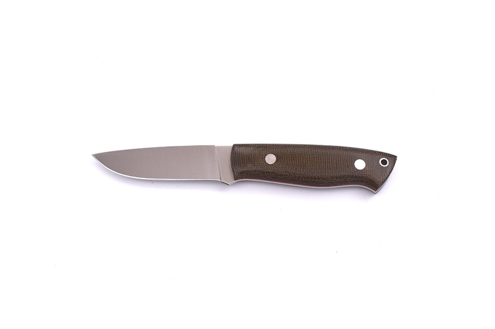 Brisa - Trapper 95 - GreenMicarta - Flat - Leather - 21 cm - Bushcraft knives
