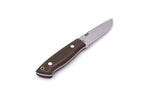 Brisa - Trapper 95 - GreenMicarta - Flat - Leather - 21 cm - Bushcraft knives