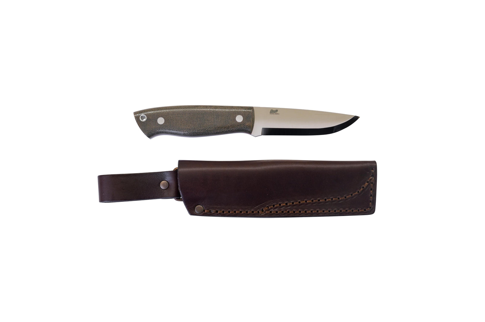 Brisa - Trapper 95 - GreenMicarta - Scandi - Bushcraft - 21 cm - Bushcraft knives