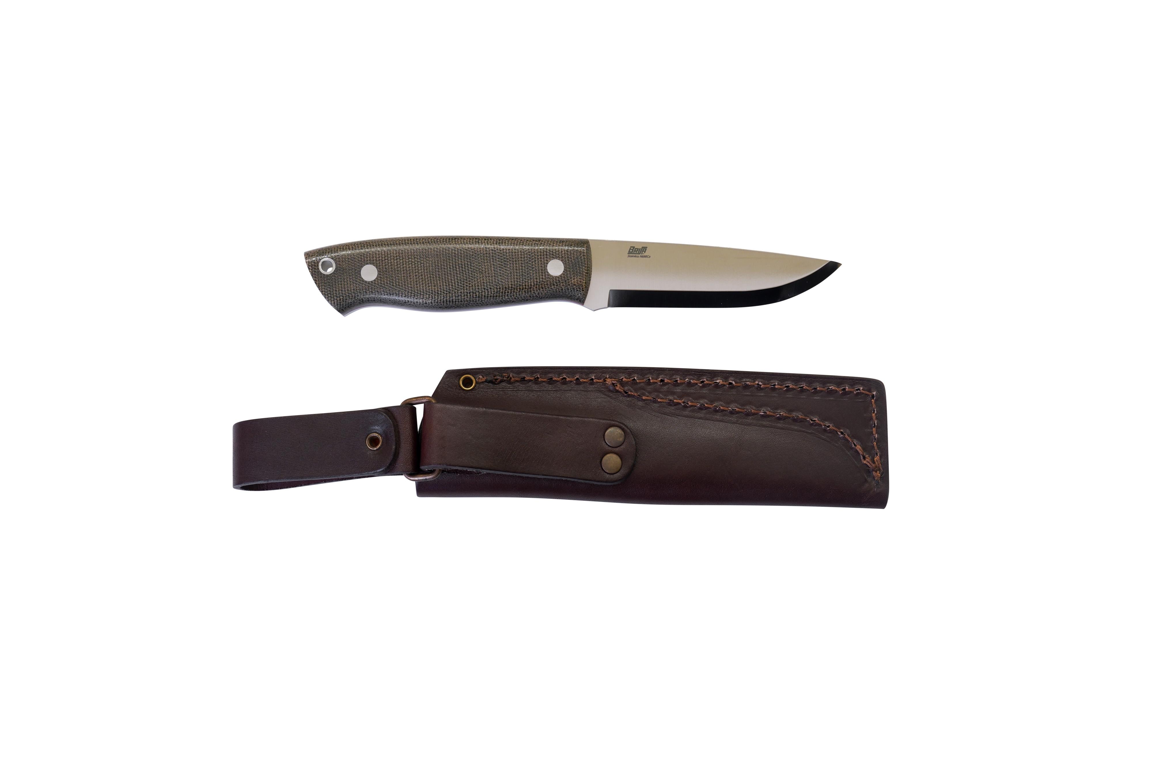 Brisa - Trapper 95 - GreenMicarta - Scandi - Bushcraft - 21 cm - Bushcraft knives