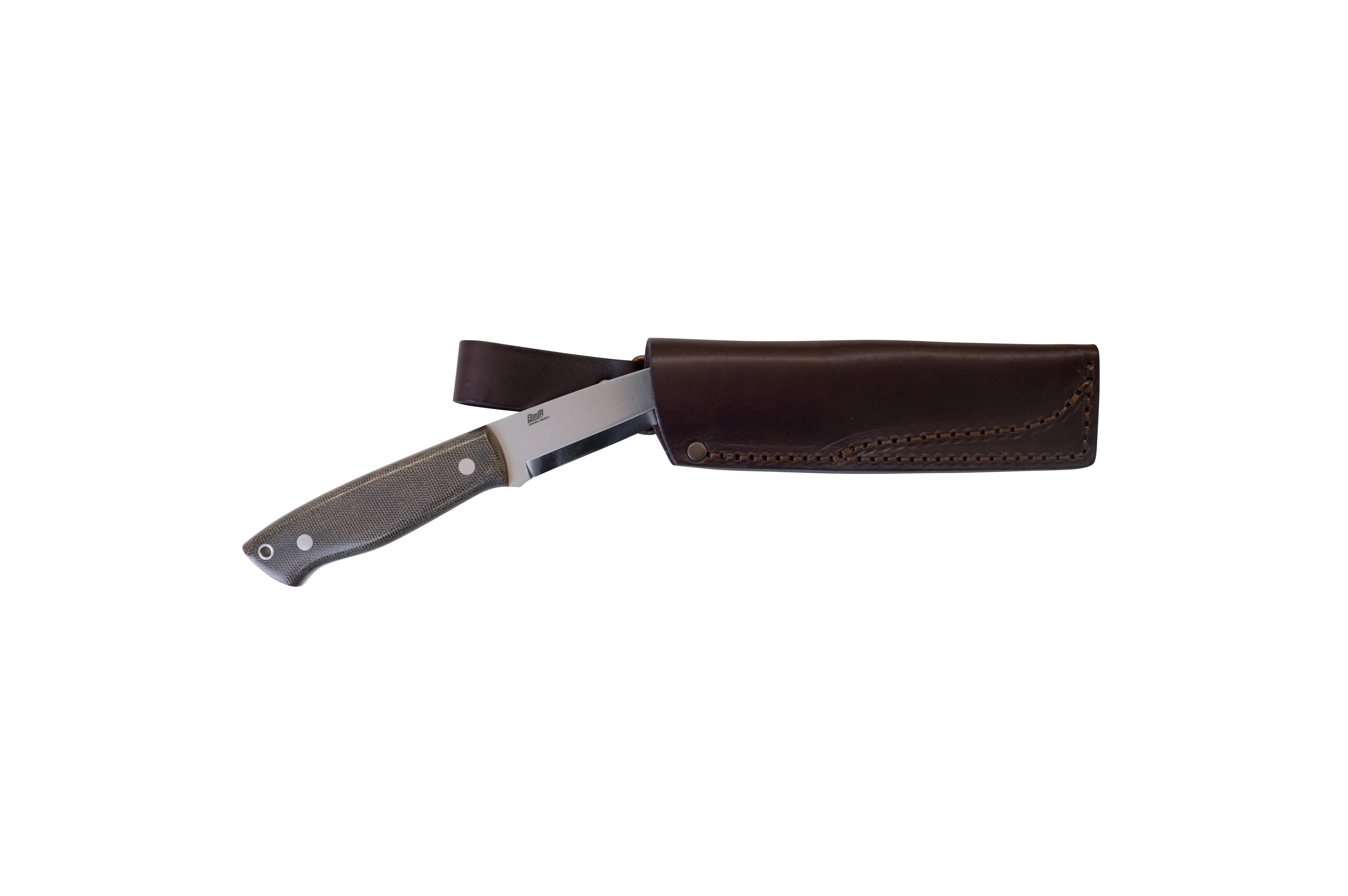 Brisa - Trapper 95 - GreenMicarta - Scandi - Bushcraft - 21 cm - Bushcraft knives