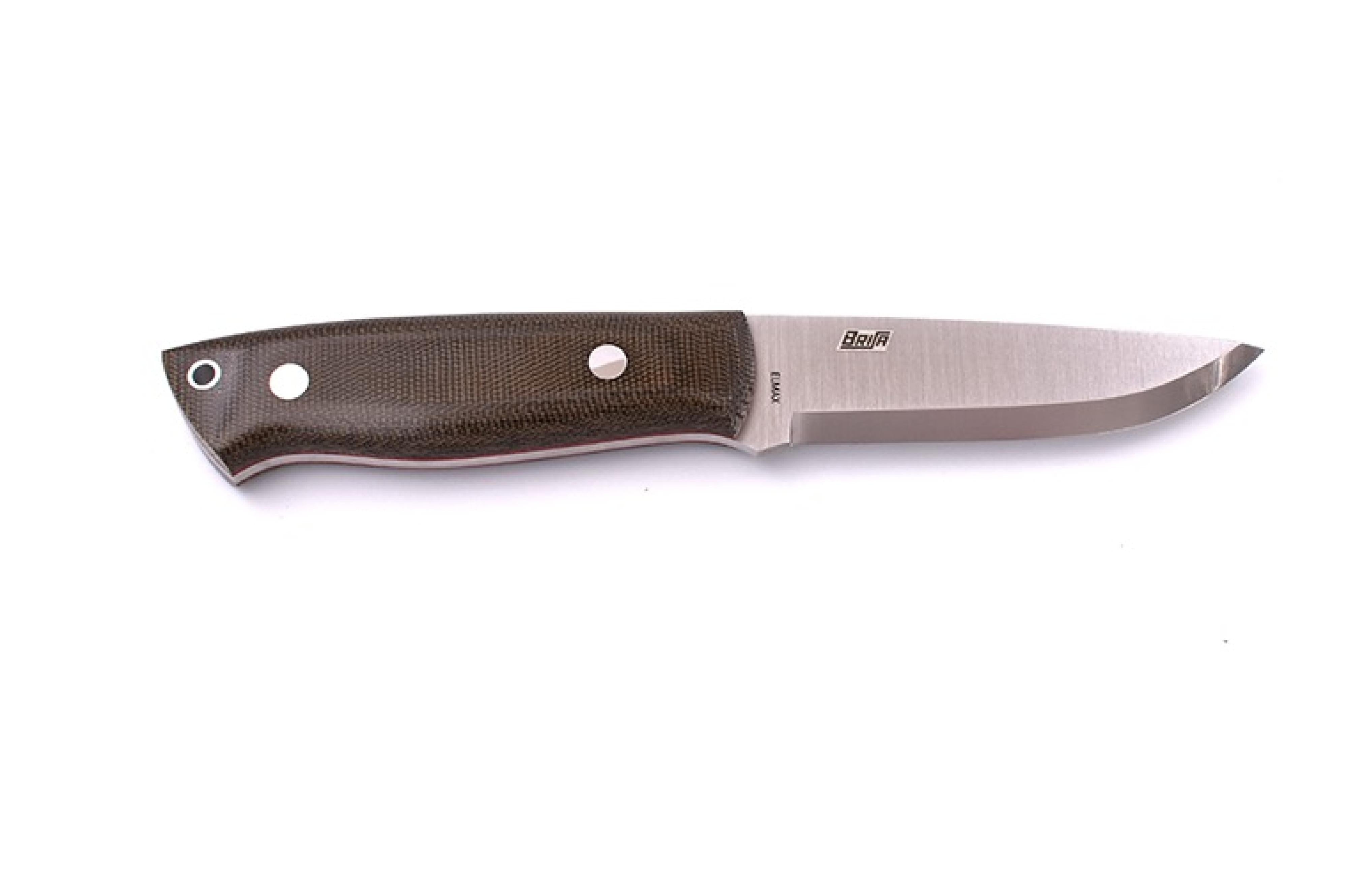 Brisa - Trapper 95 - GreenMicarta - Scandi - Firesteel - 21 cm - Bushcraft knives