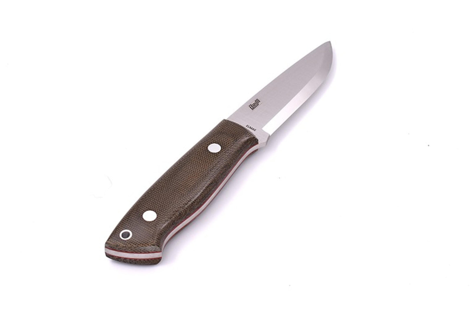 Brisa - Trapper 95 - GreenMicarta - Scandi - Leather - 21 cm - Bushcraft knives