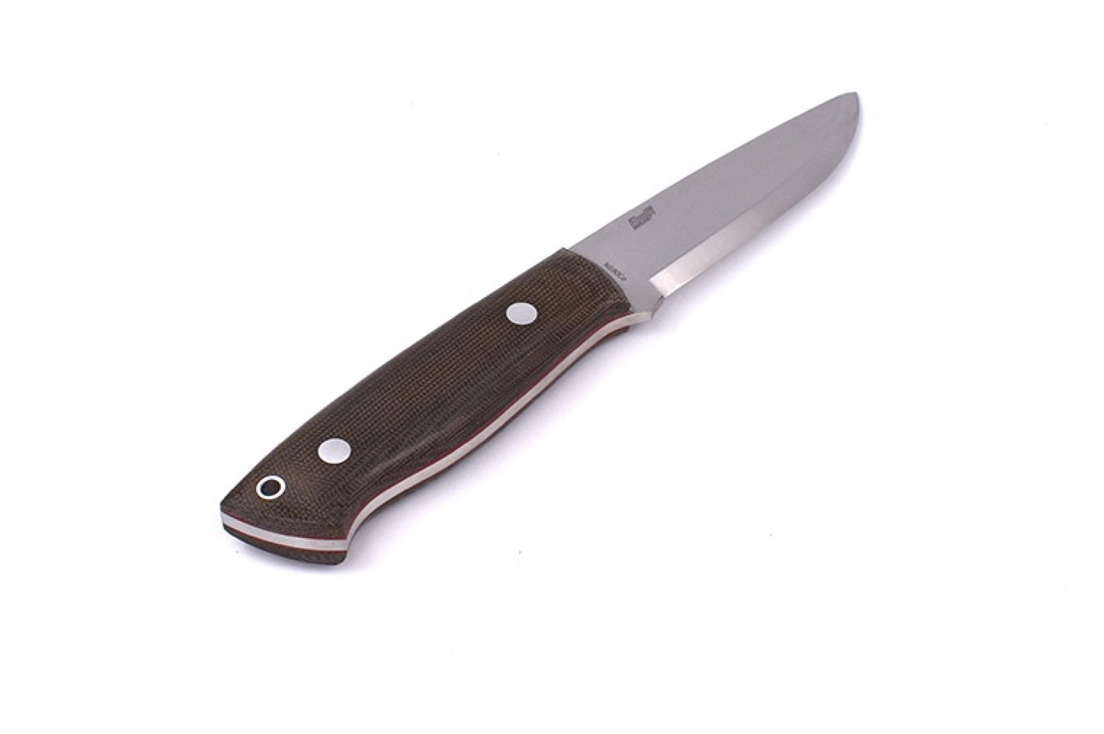 Brisa - Trapper 95 - GreenMicarta - Scandi - Leather - 21 cm - Bushcraft knives