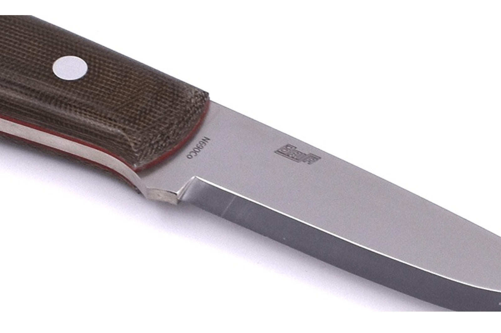 Brisa - Trapper 95 - GreenMicarta - Scandi - Leather - 21 cm - Bushcraft knives