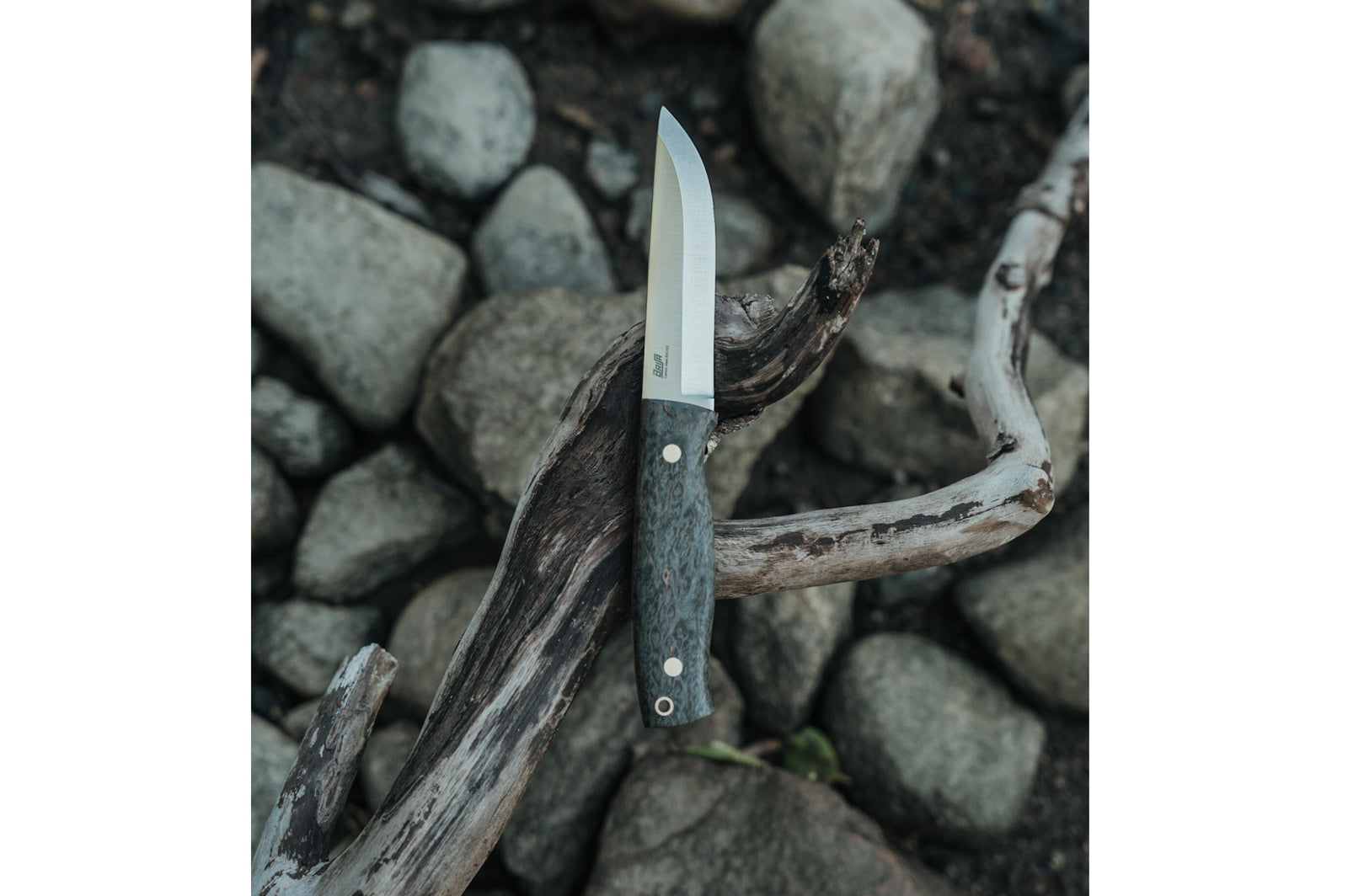 Brisa - Trooper 115 - BlackCurlyBirch - Scandi - Bushcraft - 23 cm - Bushcraft knives