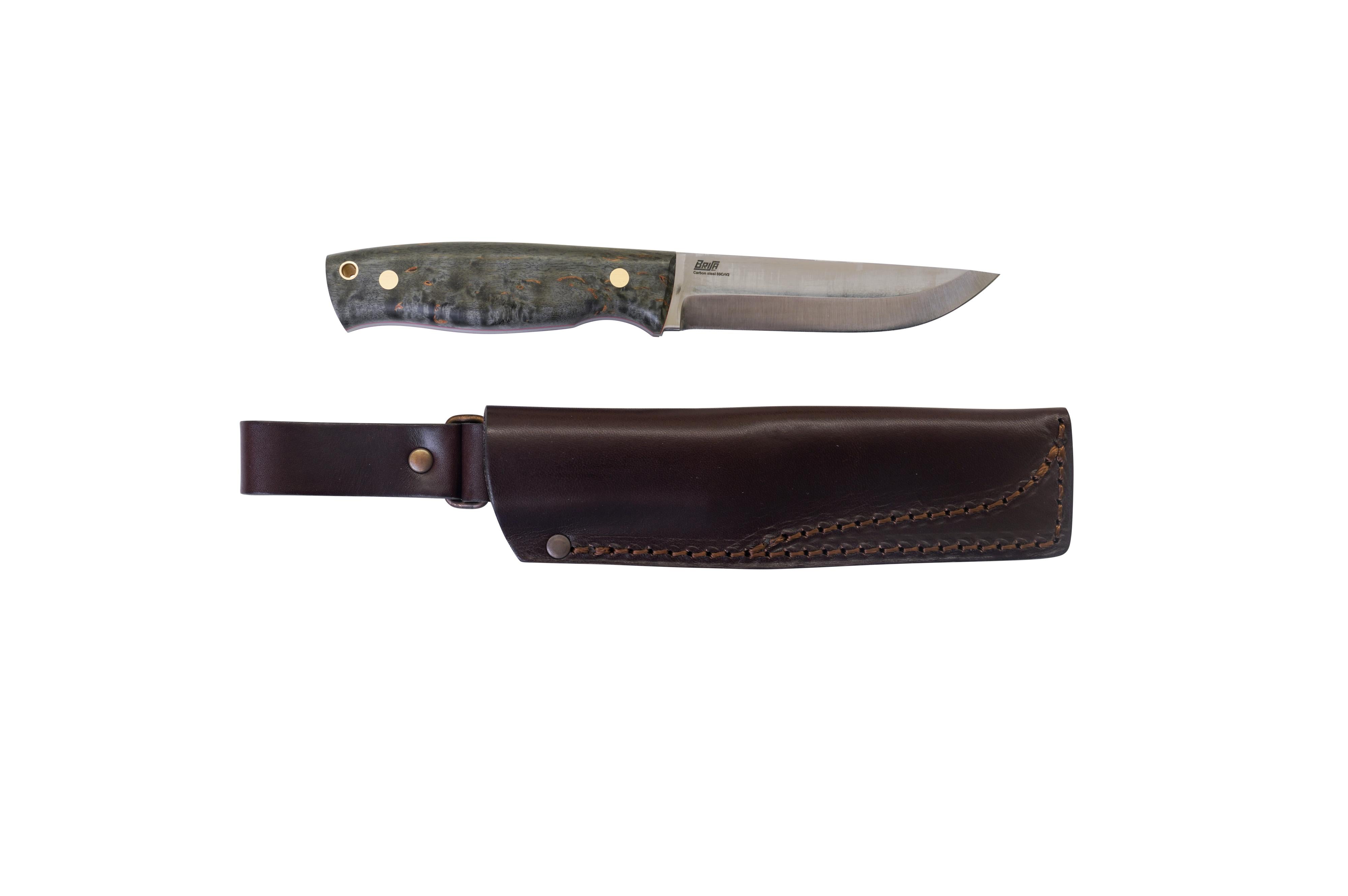 Brisa - Trooper 115 - BlackCurlyBirch - Scandi - Bushcraft - 23 cm - Bushcraft knives