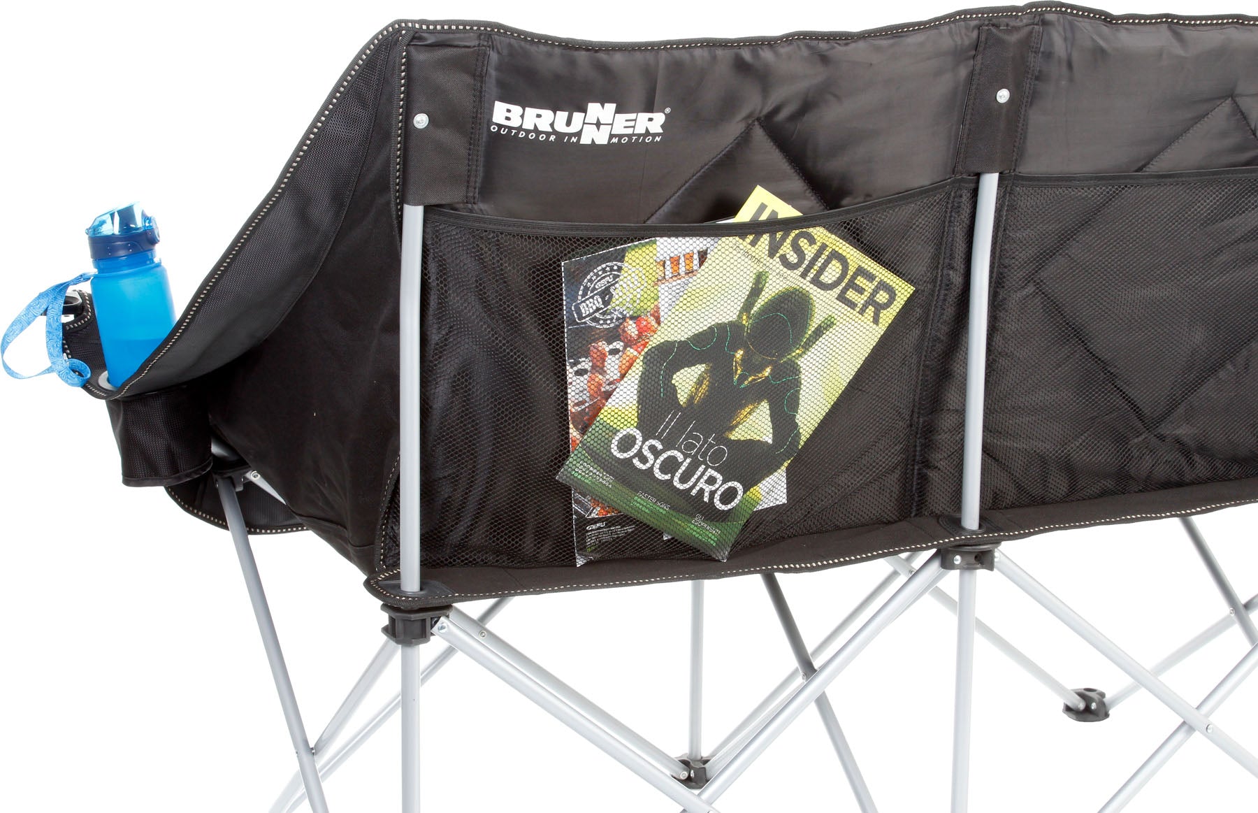 Brunner - Action Sofa Schwarz - 148x63xH44/92 cm - Camping Stühle