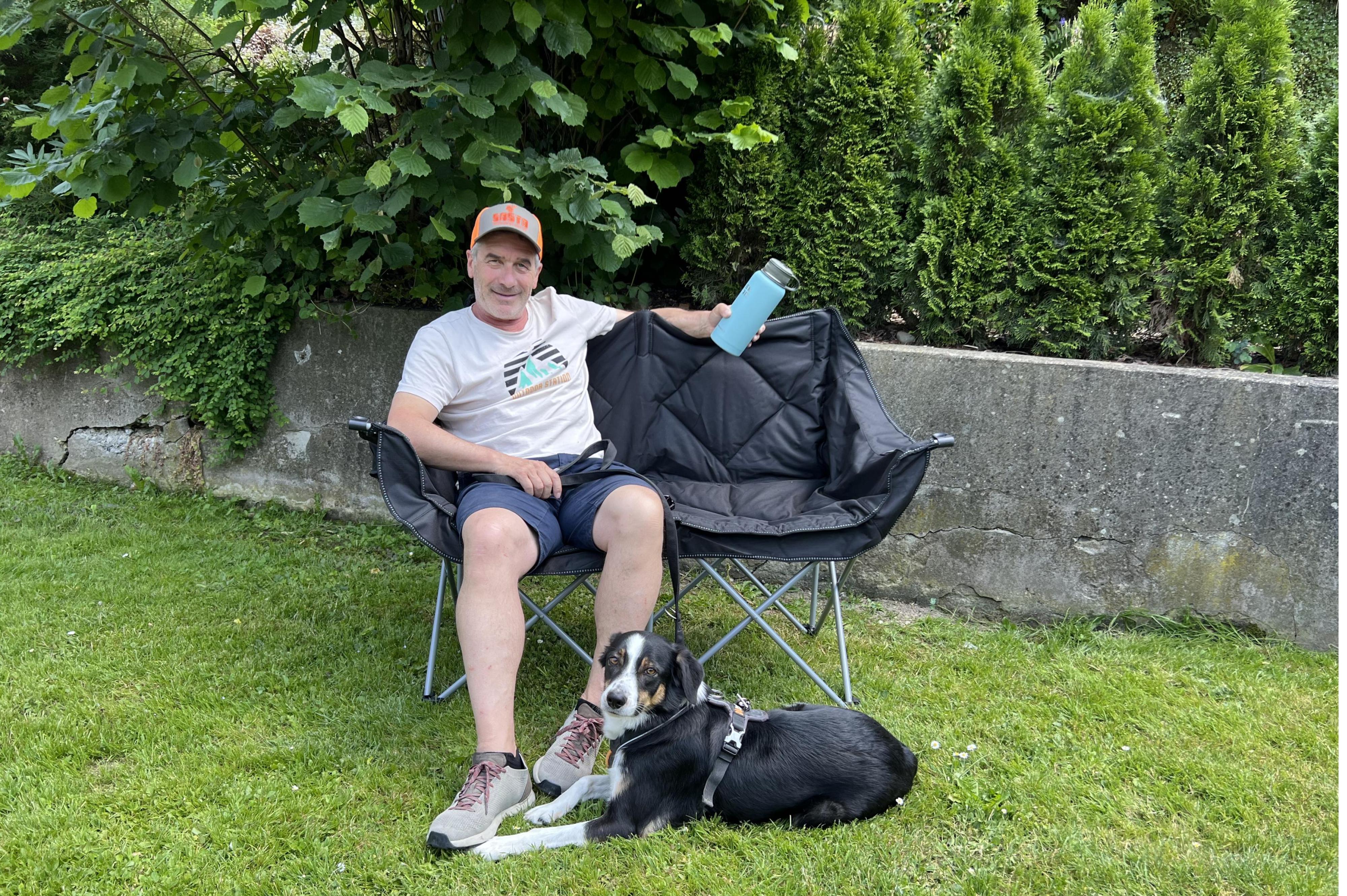 Brunner - Action Sofa Schwarz - 148x63xH44/92 cm - Camping Stühle