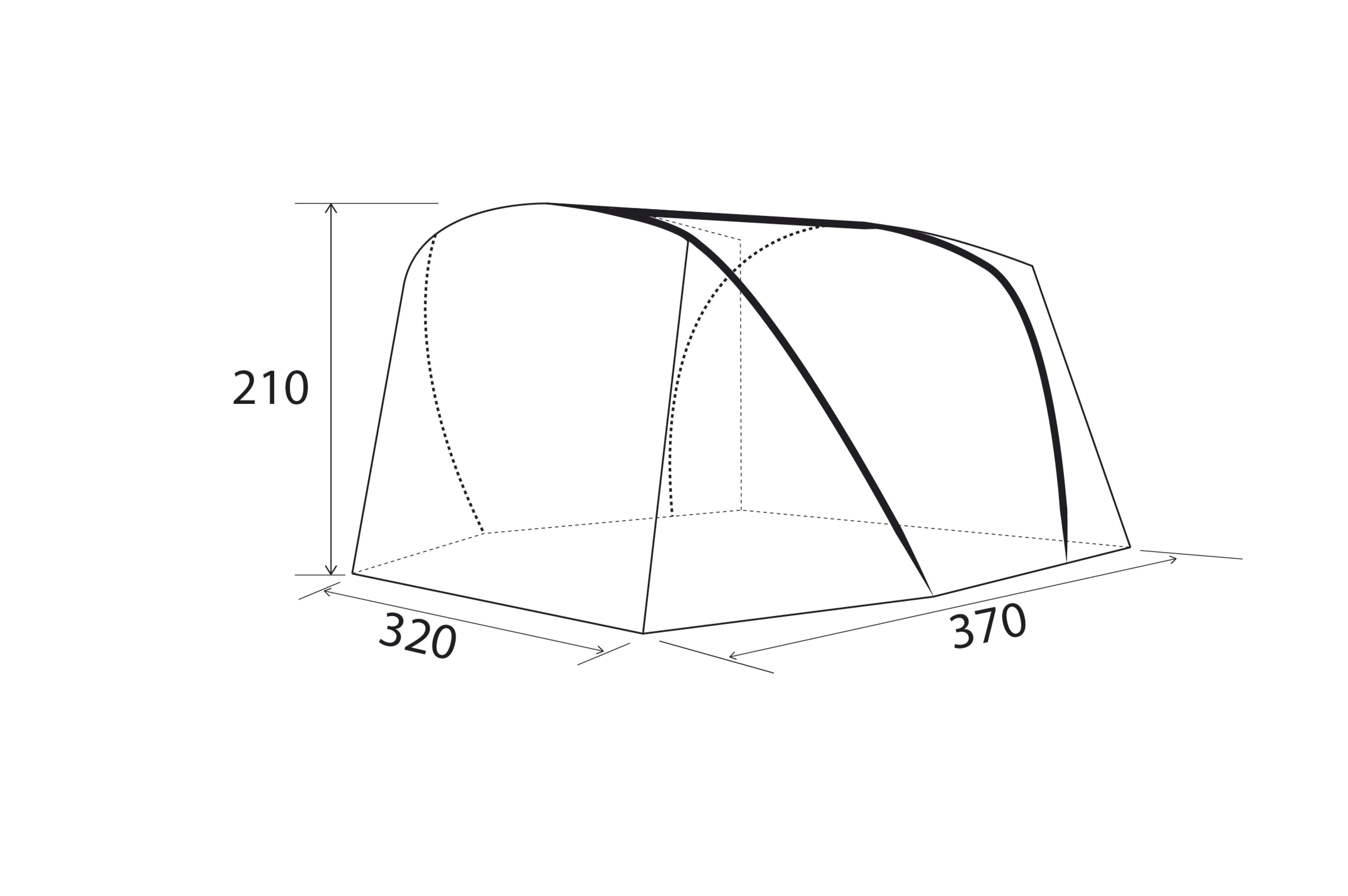 Brunner - Air Travel II A.I.R. TECH - 370x320x210cm - Vorzelte