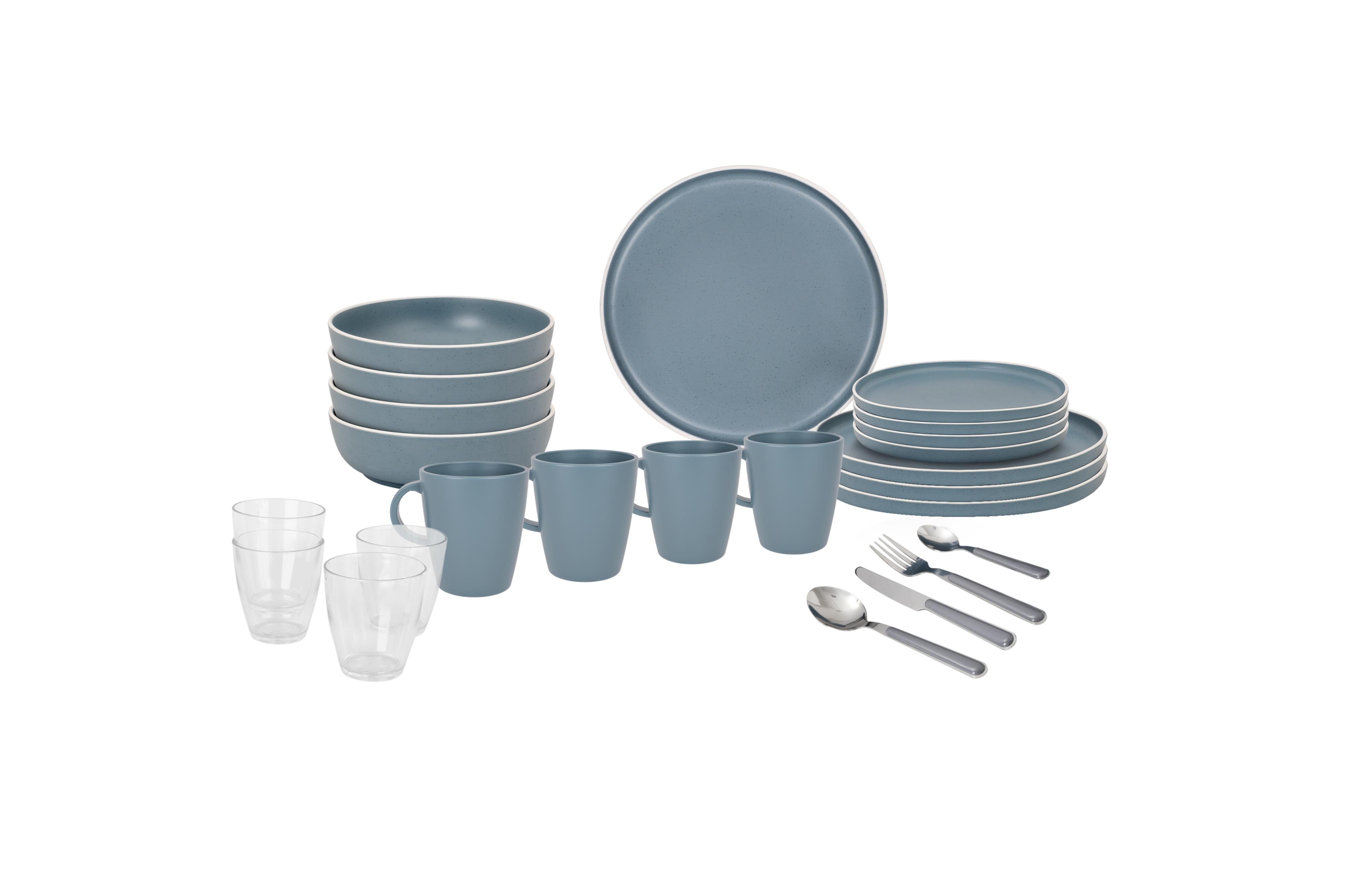 All inclusive Dolomit Blue - 4x 20cl, 4x Ø20 cm, 4x Ø20 cm, 4x Ø25 cm, 4x 30cl - Essen & Küche