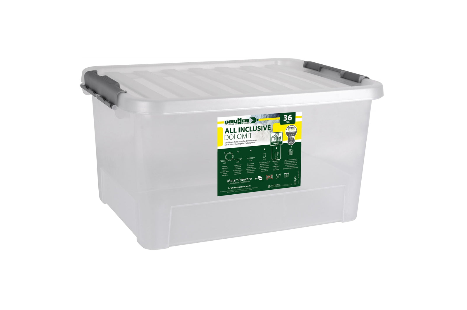 Brunner - All inclusive Dolomit Blue - 4x 20cl, 4x Ø20 cm, 4x Ø20 cm, 4x Ø25 cm, 4x 30cl - Essen & Küche