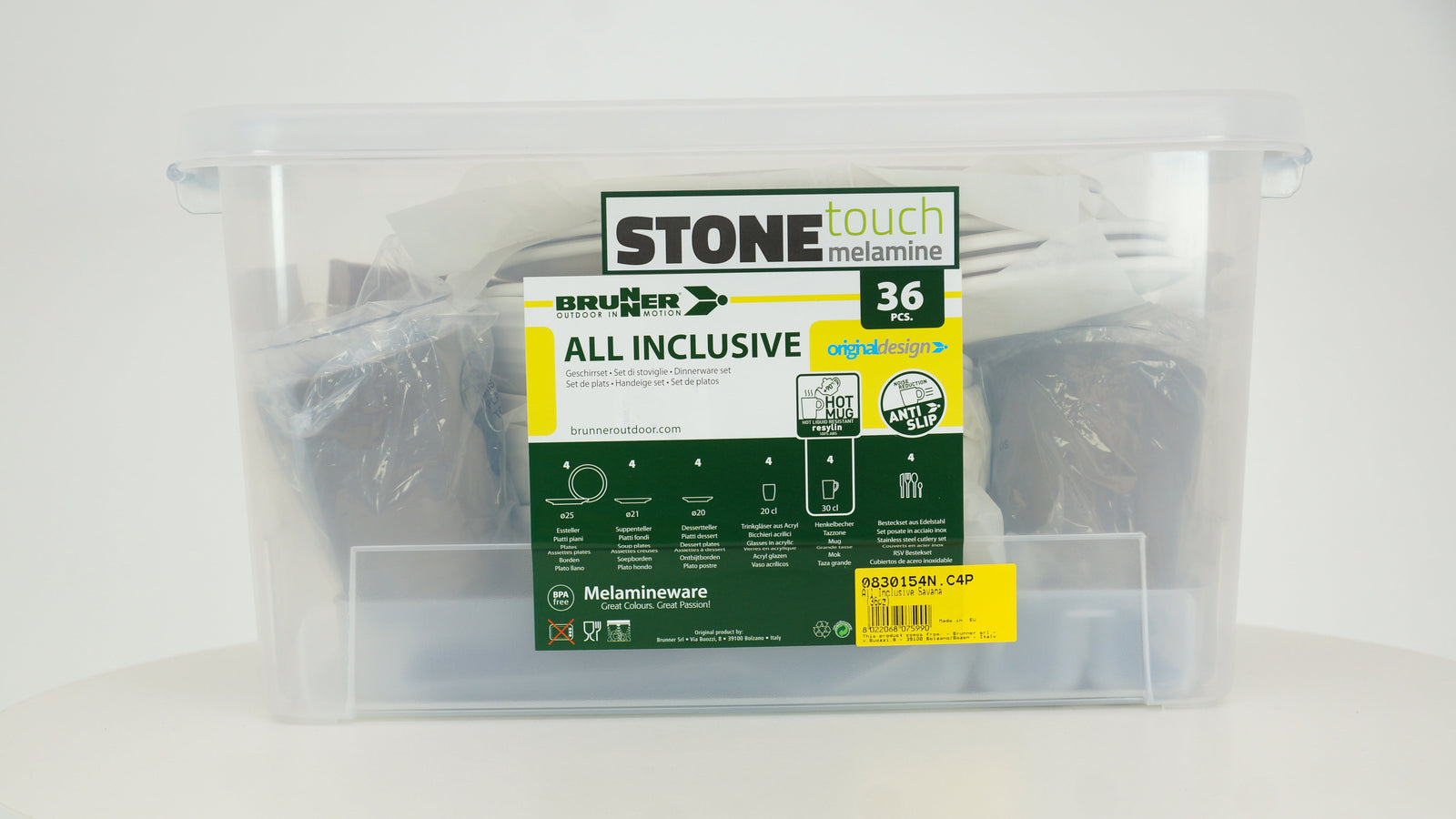 Brunner - All inclusive Savanna - 4xØ26cm, 4xØ21cm, 4xØ21cm, 4x30cl, 4x20cl - Essen & Küche