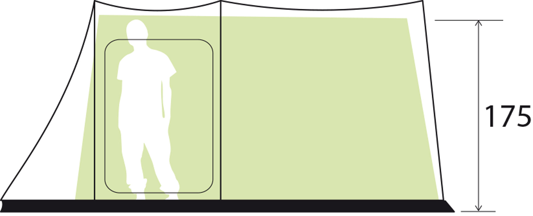 Brunner - Arqus 4 - 265x445xH190 cm - 4 Personen Zelte