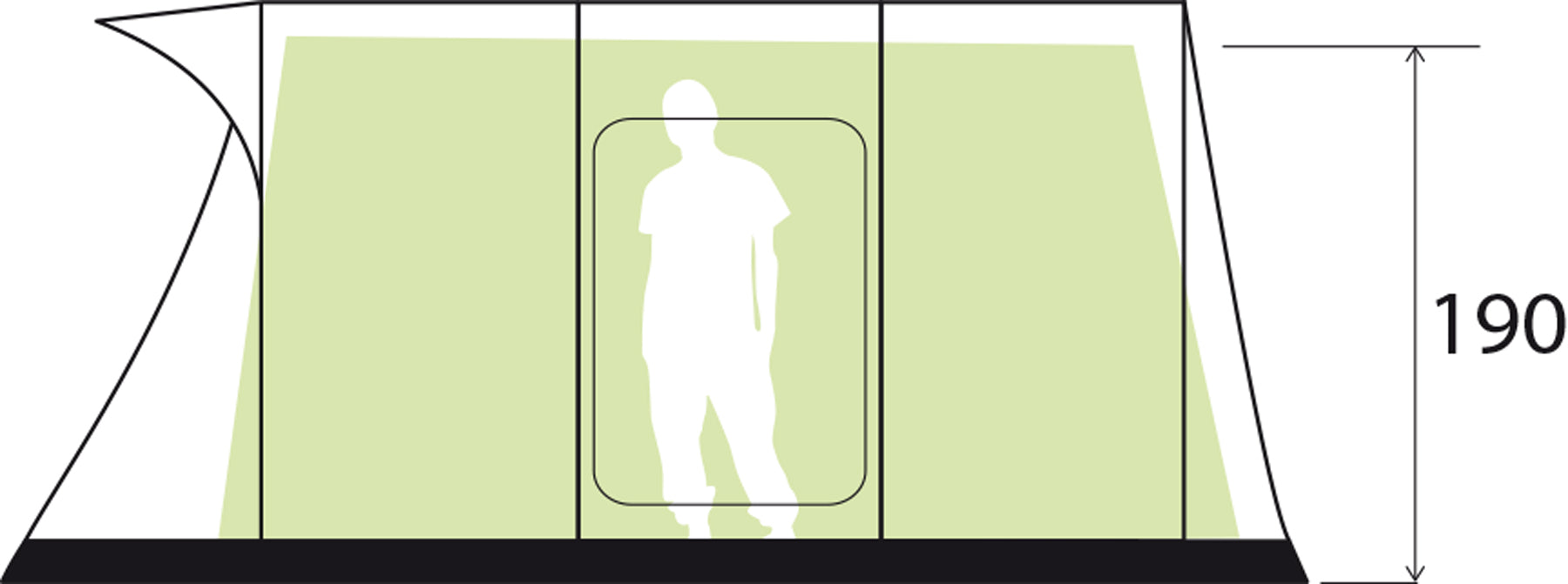 Brunner - Bullet 5 - 330x610xH200 cm - 5 Personen Zelte
