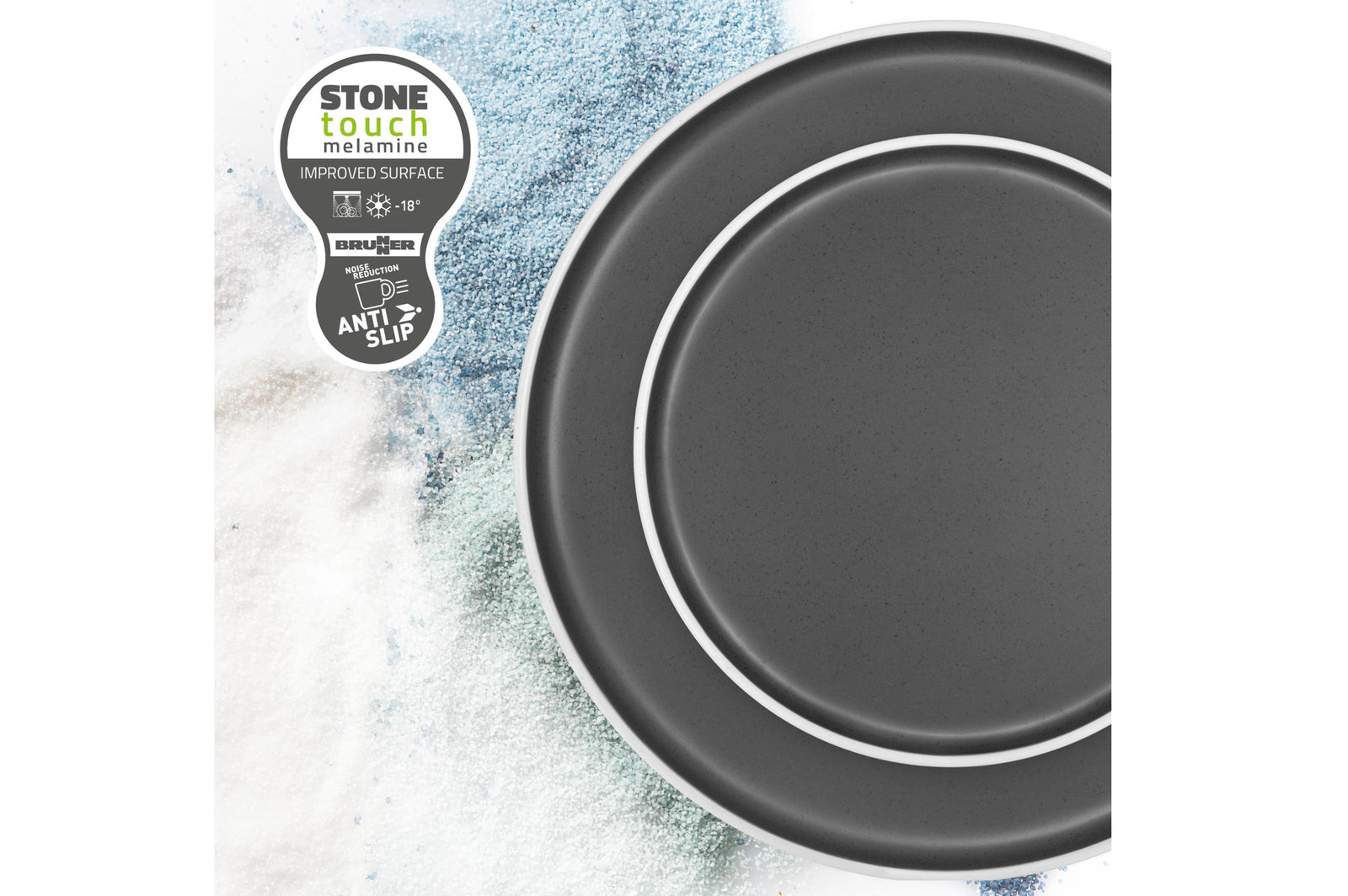 Brunner - Dessertteller ø20 cm Dolomit Grey - ø20 cm - Essen & Küche