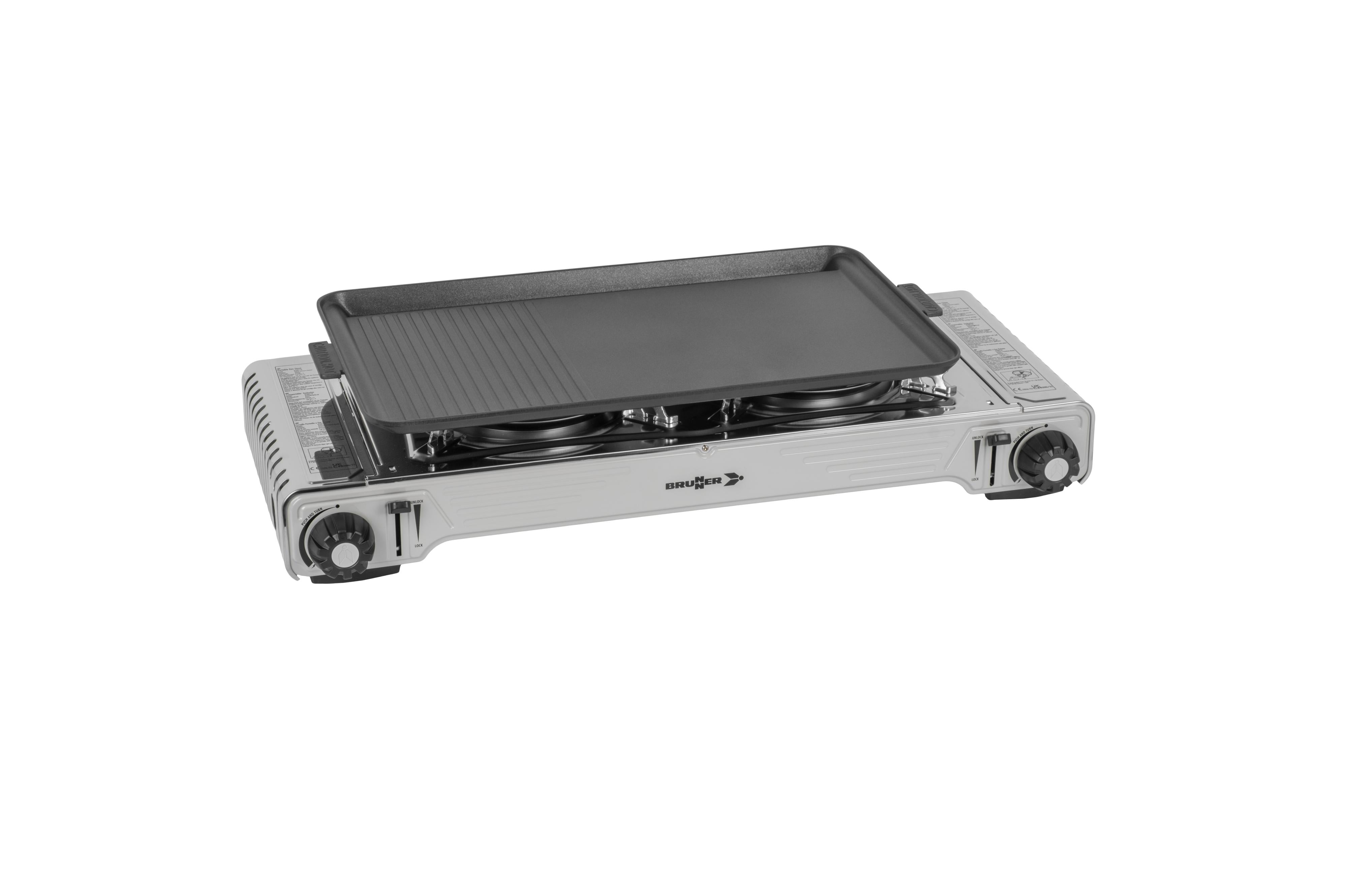 Brunner - Devil Double Grill - 67.9x28.6x12.5cm, Plate 53x28x2.6cm - Essen & Küche