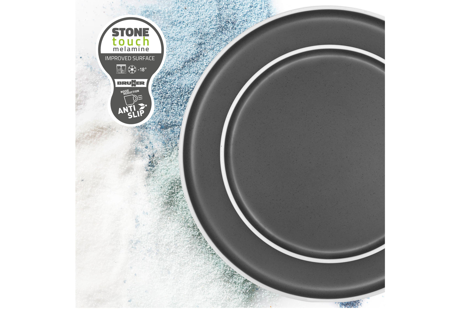 Brunner - Essteller ø25 cm Dolomit Grey - ø25 cm - Essen & Küche