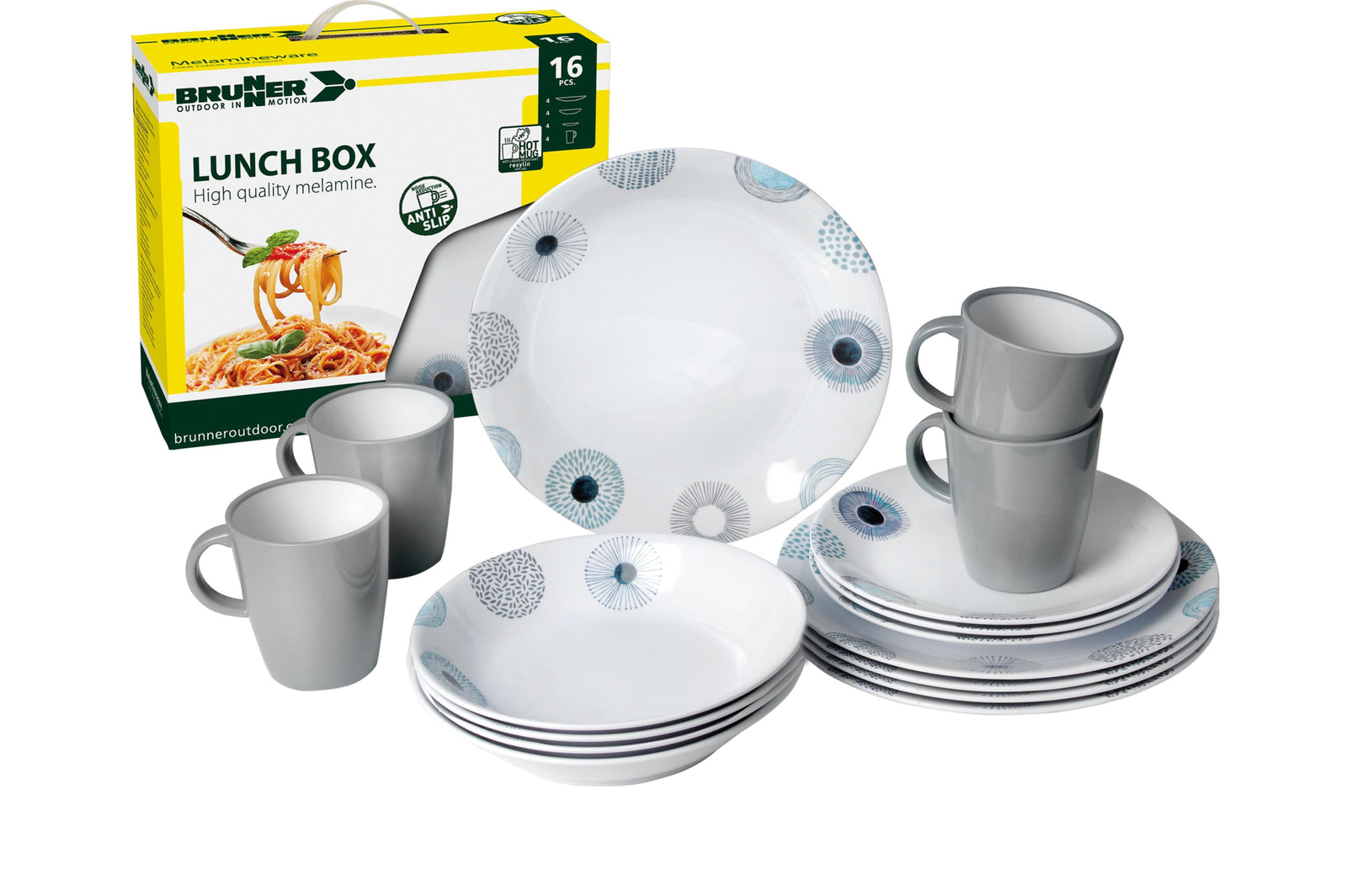 Brunner - Lunch Box Deep Sea - 4xØ25cm, 4xØ21cm, 4xØ20cm, 4x30cl - Essen & Küche