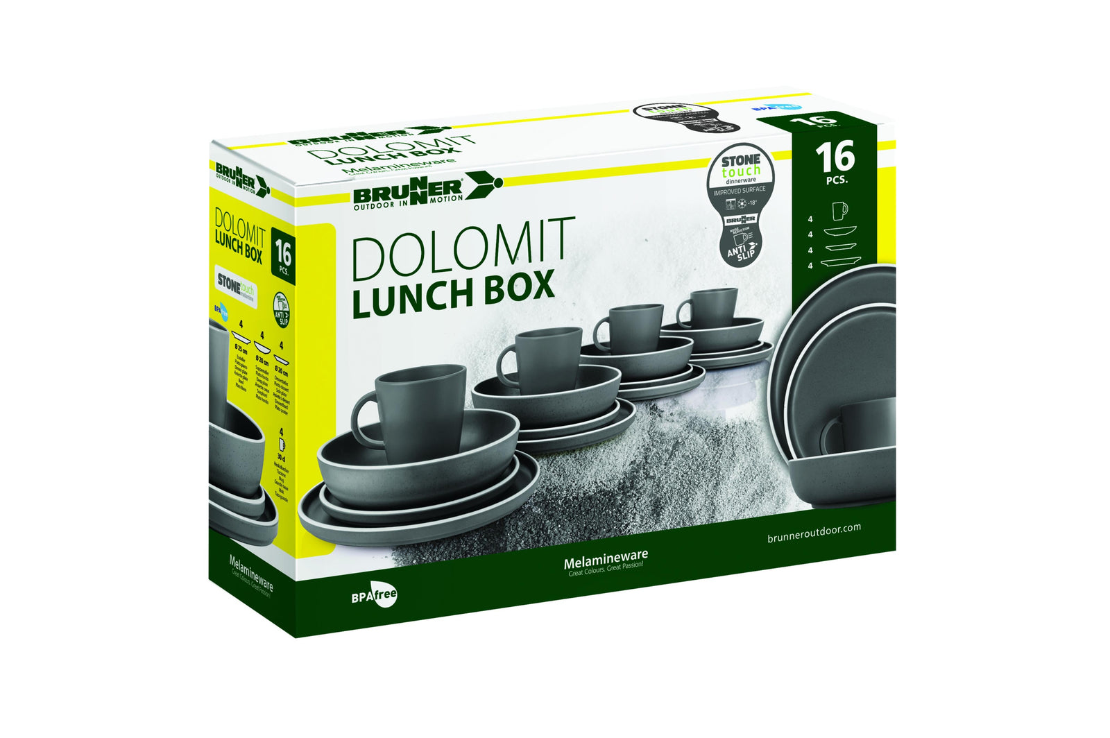 Lunch Box Dolomit Grey - 4x 30cl, 4x Ø20 cm, 4x Ø20 cm, 4x Ø25 cm - Essen & Küche