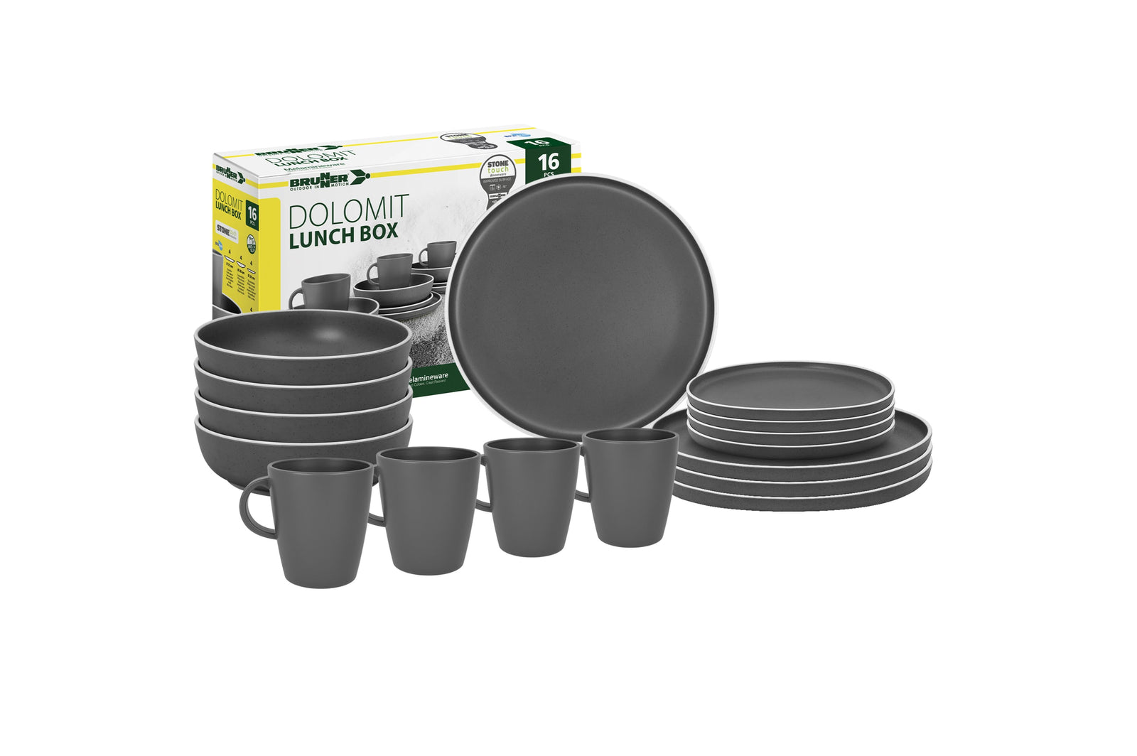 Lunch Box Dolomit Grey - 4x 30cl, 4x Ø20 cm, 4x Ø20 cm, 4x Ø25 cm - Essen & Küche