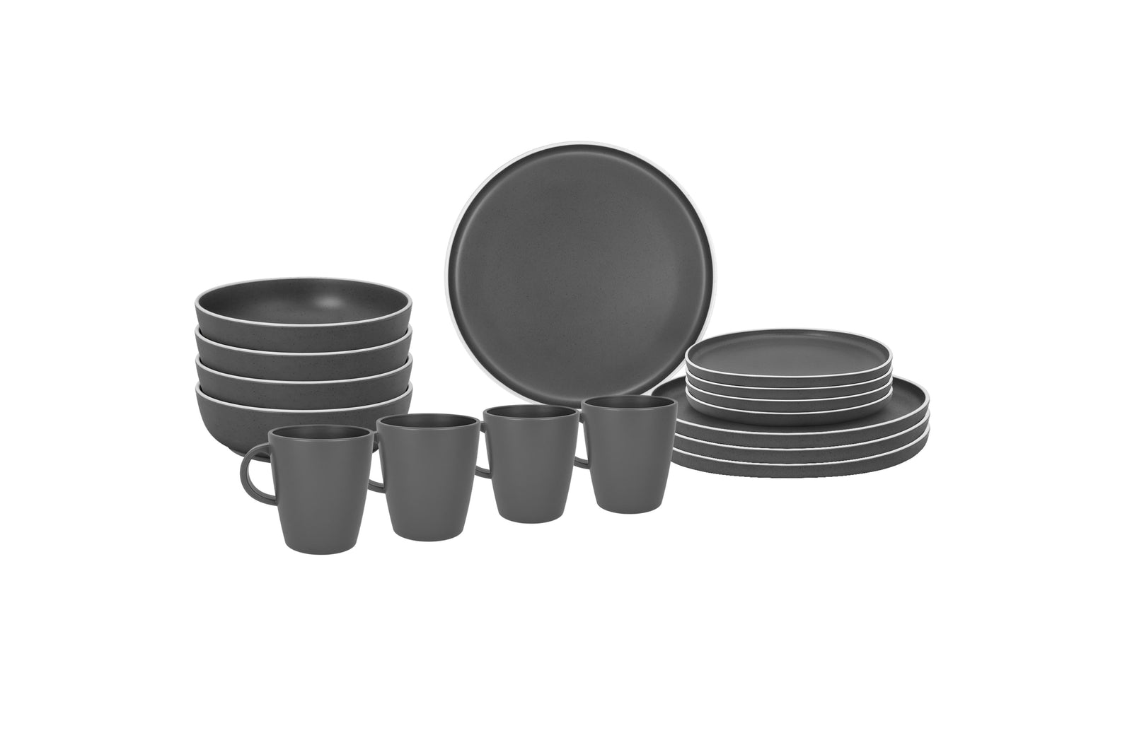 Lunch Box Dolomit Grey - 4x 30cl, 4x Ø20 cm, 4x Ø20 cm, 4x Ø25 cm - Essen & Küche