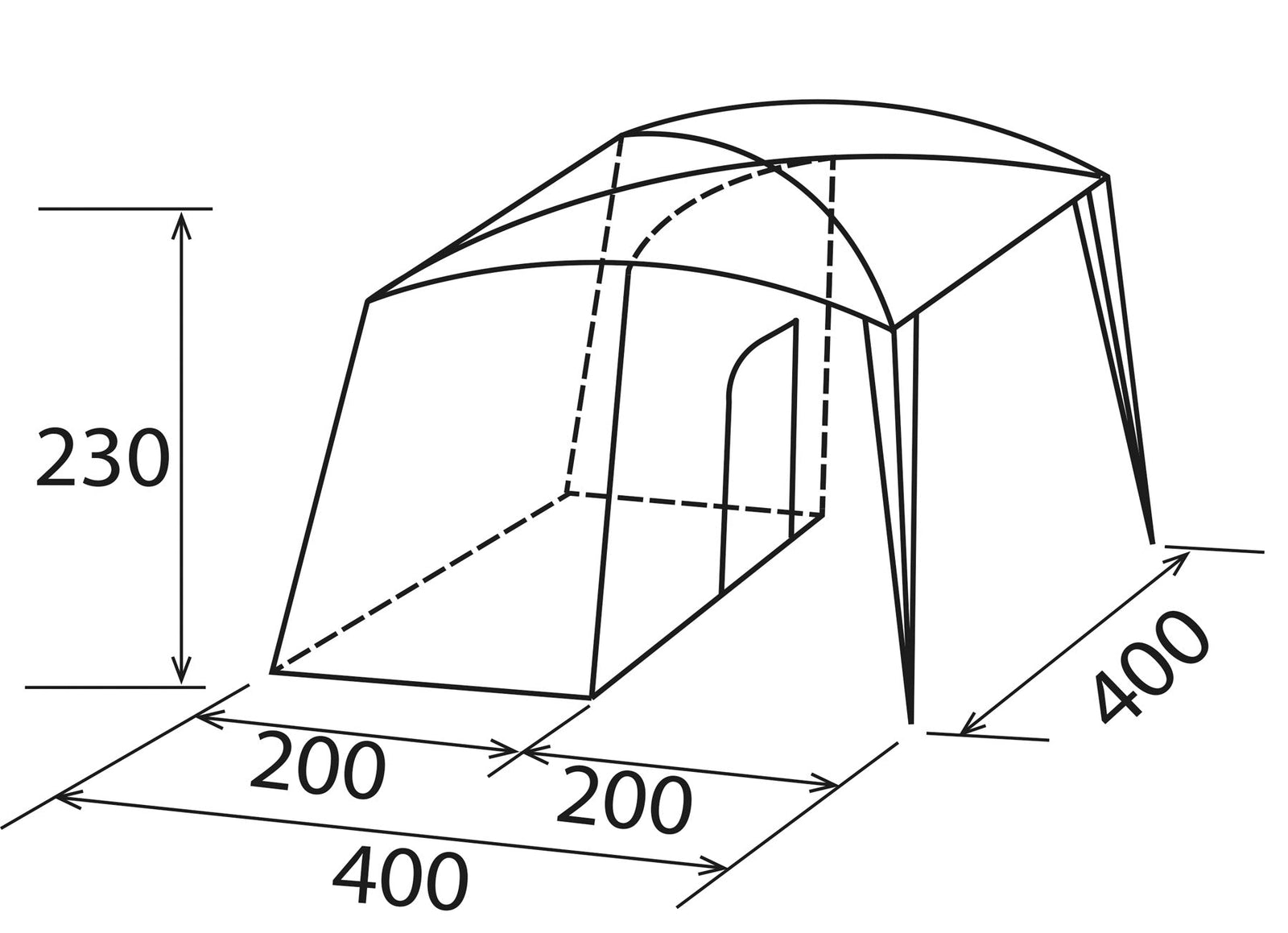 Brunner - Medusa Lodge - 400x400xH190/230cm - Pavillons