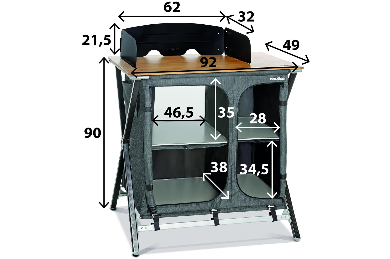 Brunner - Mercury Cross Cooker HWT SQ - 92x49xH90 cm - Camping Möbel
