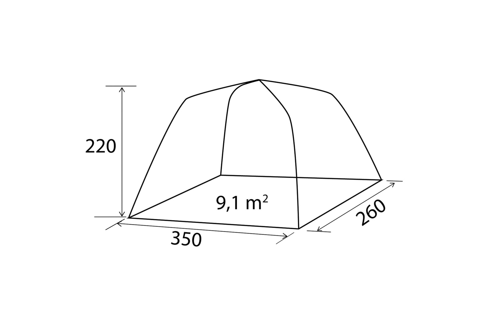 Brunner - Rambler - 350x260xH220 cm - Vorzelte