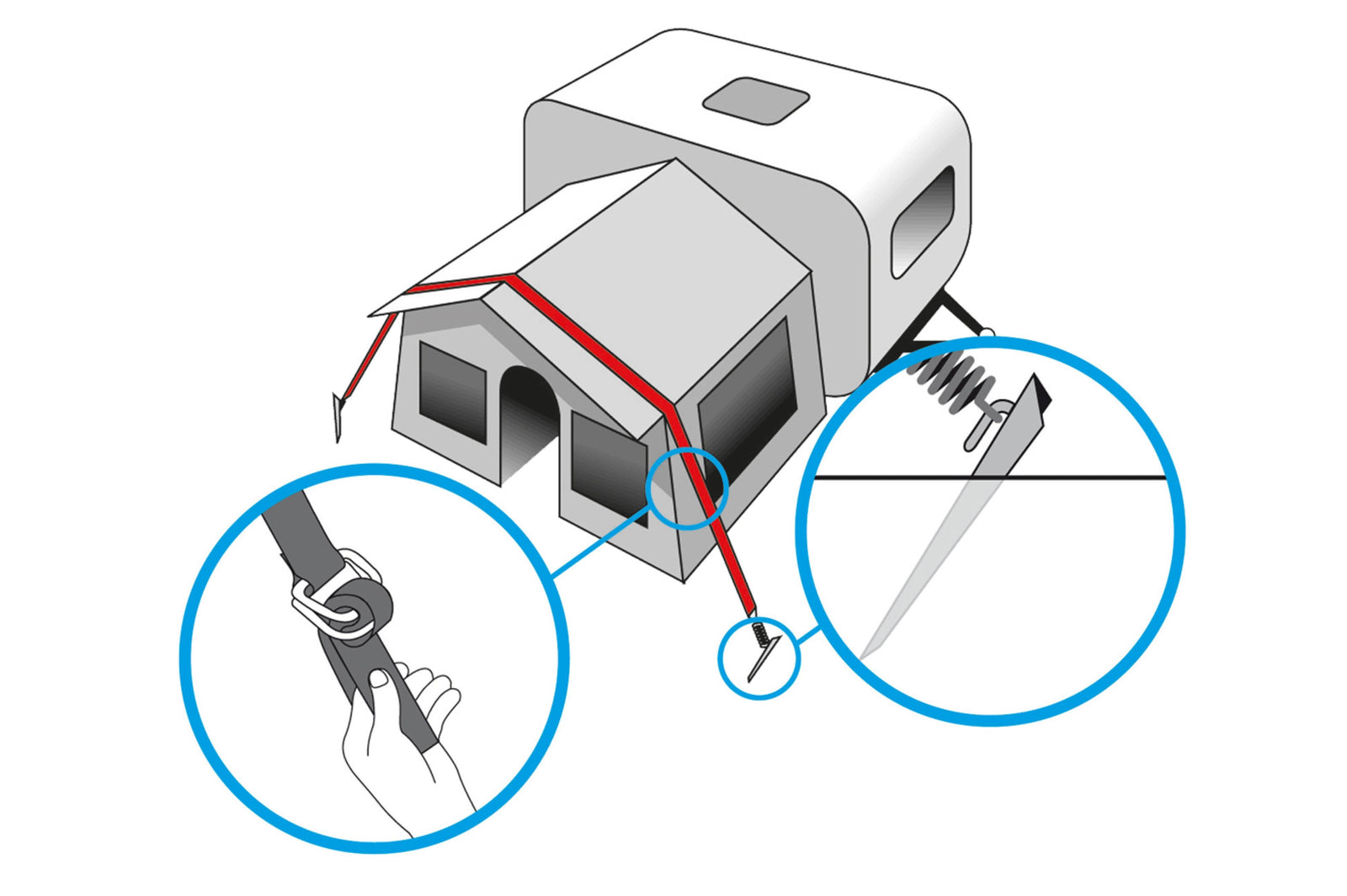 Brunner - Stabalizer Kit - 1300 cm - Camping Zubehör