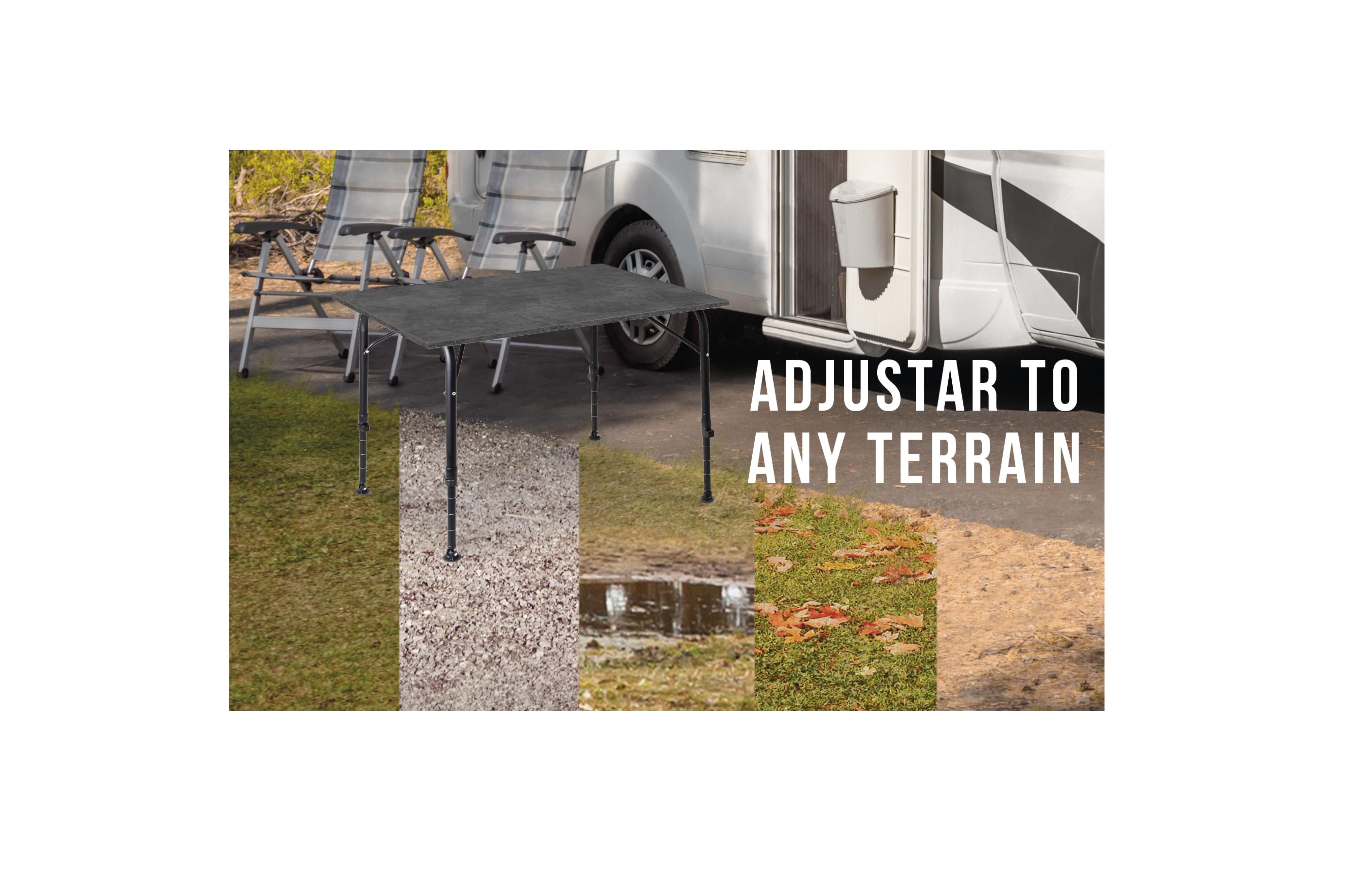 Brunner - Tabylo Exterio 100 - 106x68xH50.5/75 cm - Camping Tische